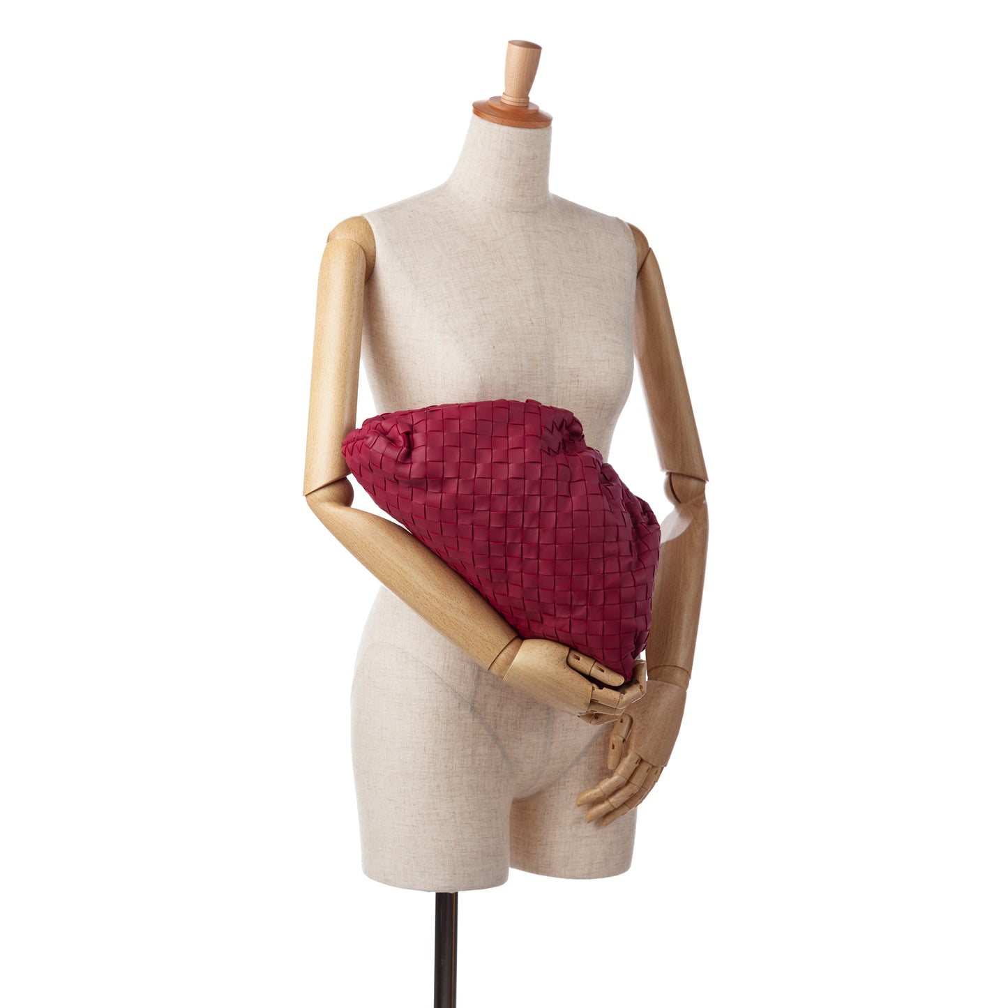 Bottega Veneta Intrecciato Pink Pouch Bag