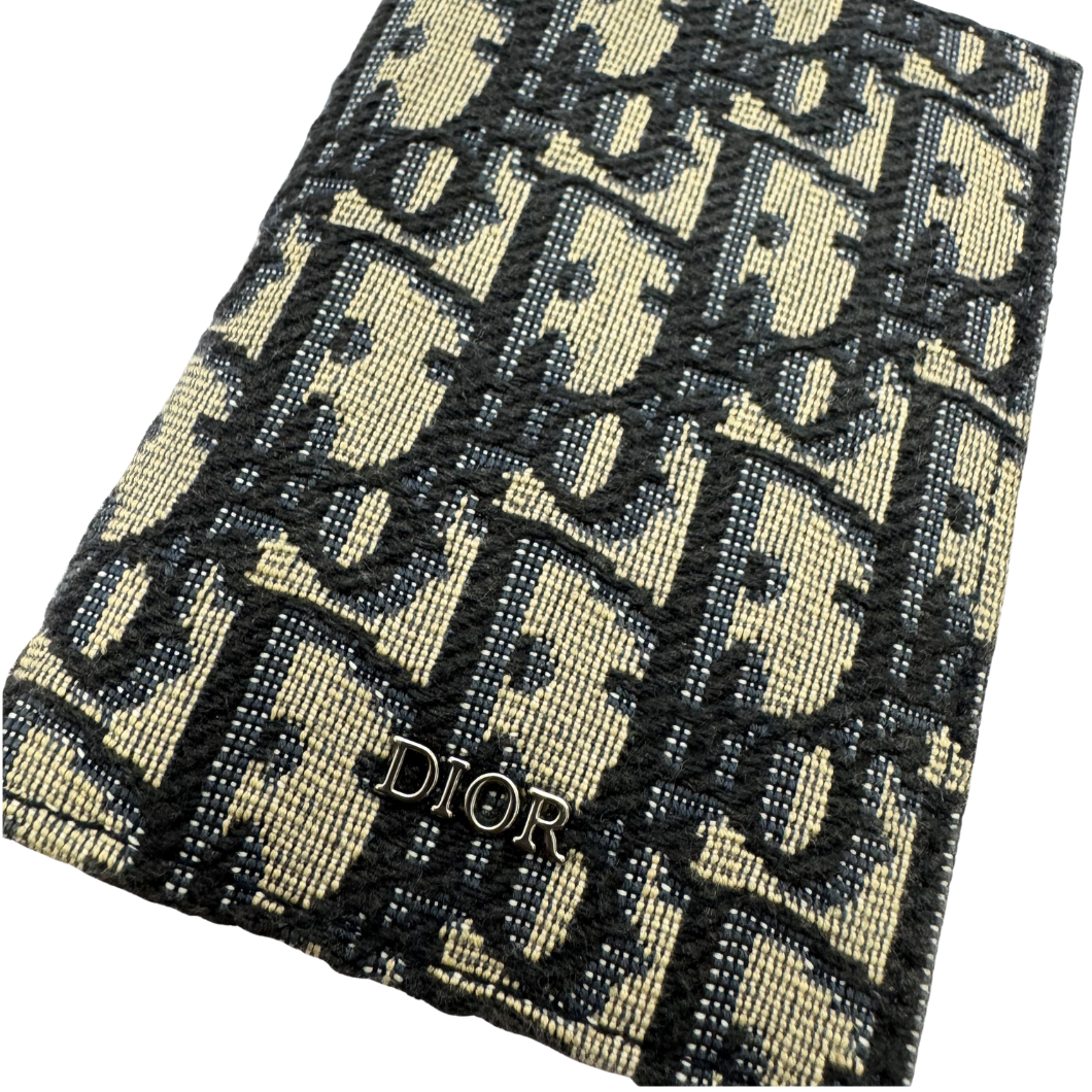 Dior Men's Bi-Fold Oblique Jacquard Card Holder