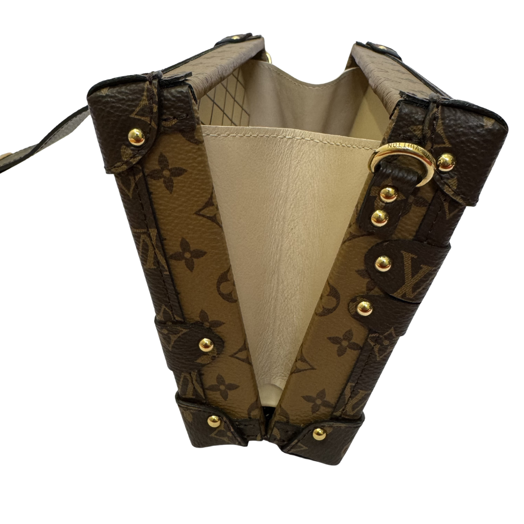 Louis Vuitton Petite Malle in Reverse Monogram Canvas with Gold Hardware