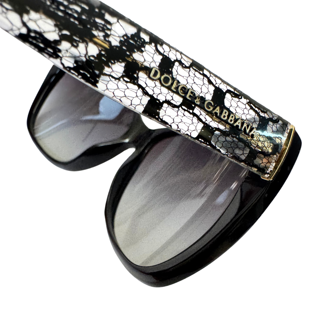 Dolce & Gabbana Black Lace Sunglasses