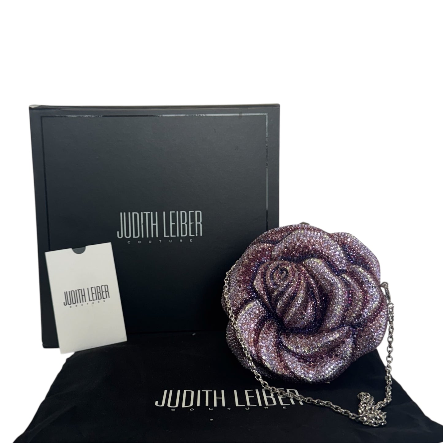 Judith Leiber Rose Melody Crystal Minaudière