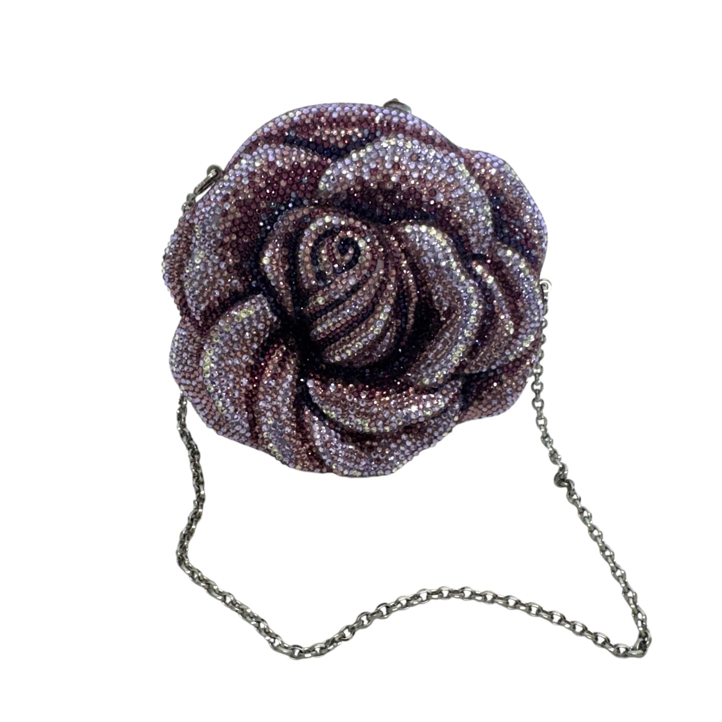 Judith Leiber Rose Melody Crystal Minaudière