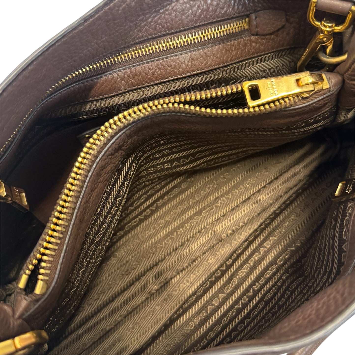 Prada Vitello Daino Leather Phenix Shoulder Bag