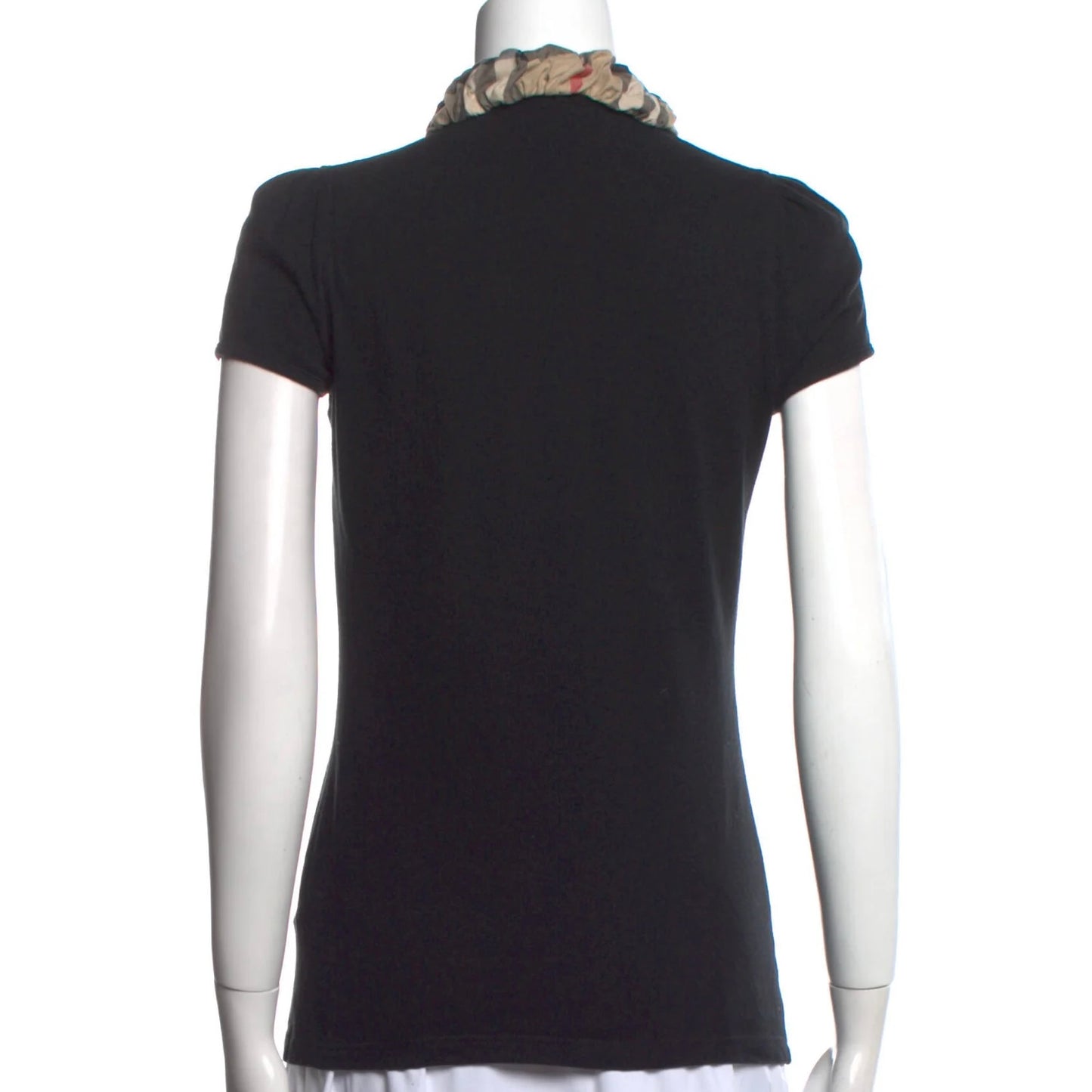 Burberry Brit Mock Neck Short Sleeve Polo - Size XS