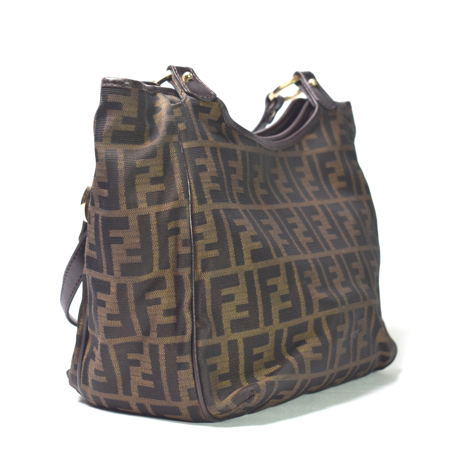 Fendi FF Monogram Zucca Hobo Bag