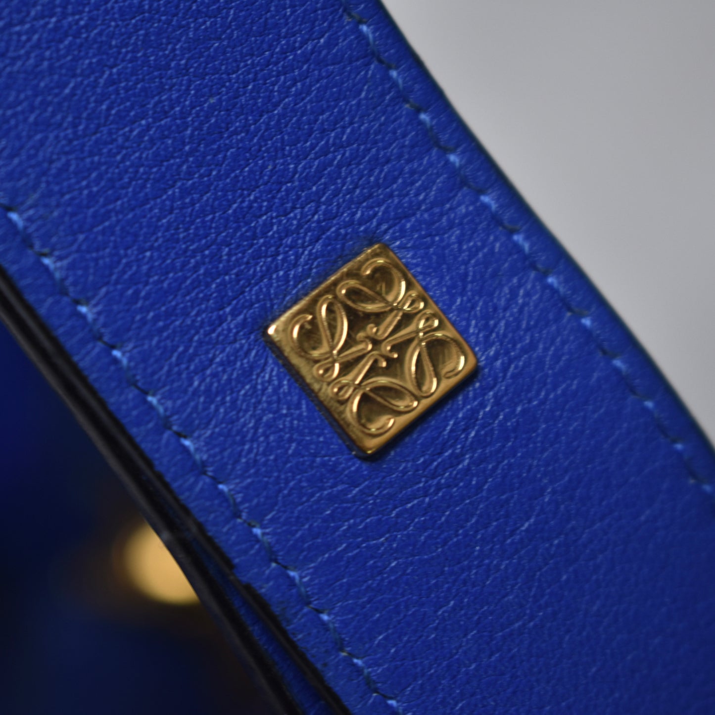 Loewe Blue Leather Large Hammock Bag