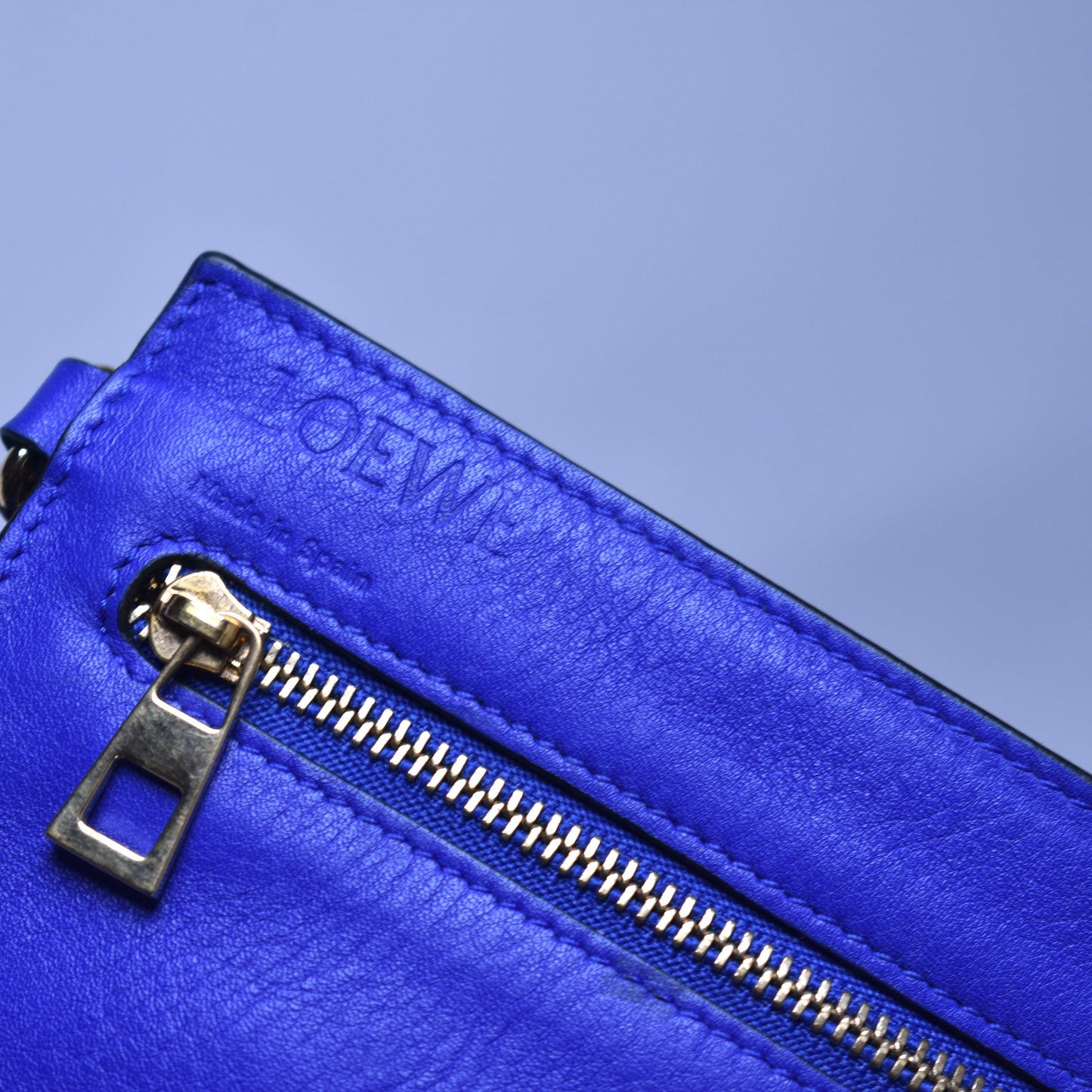 Loewe Blue Leather Large Hammock Bag