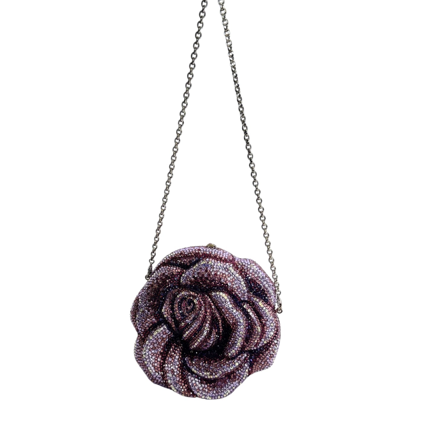 Judith Leiber Rose Melody Crystal Minaudière