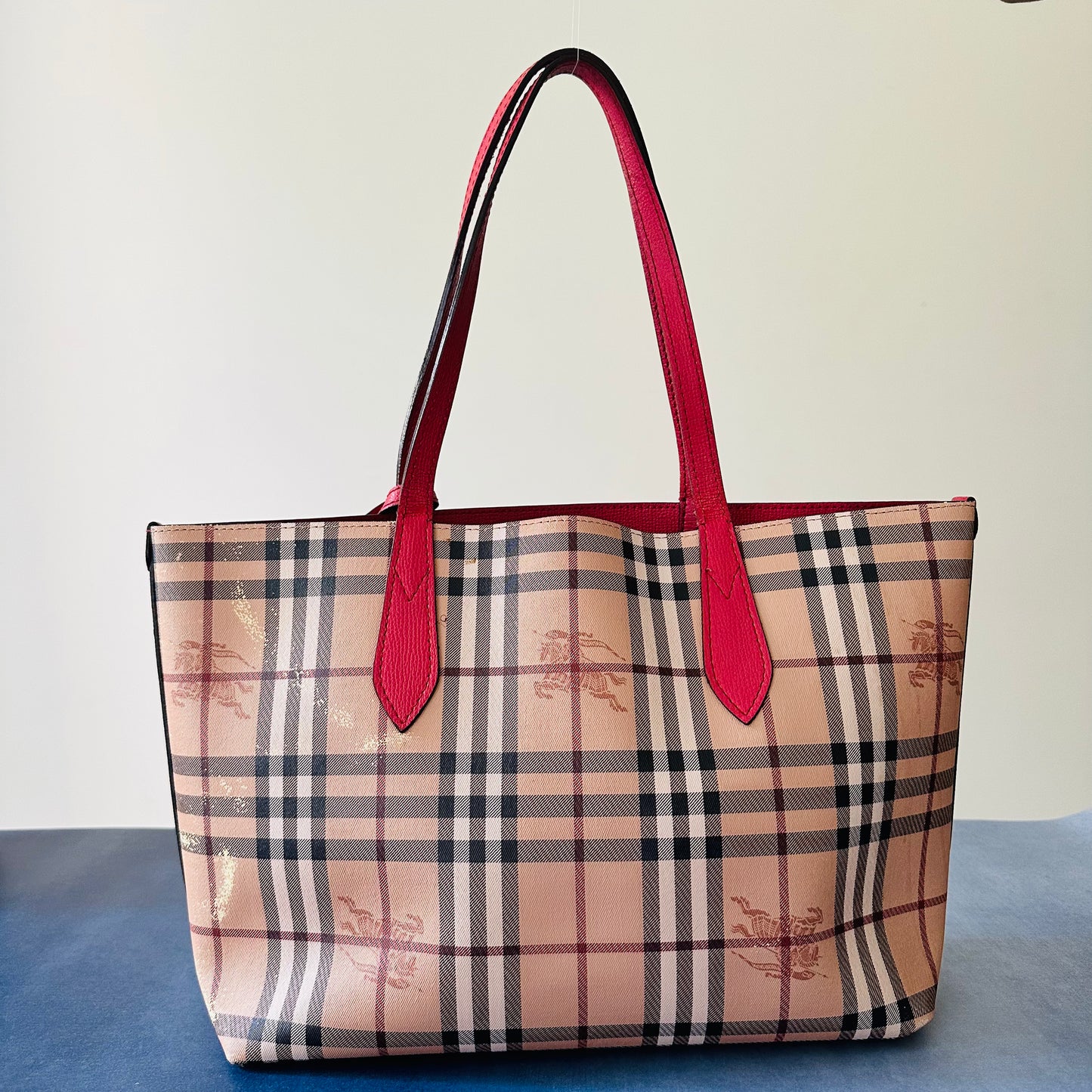 Burberry Haymarket Reversible Tote Bag