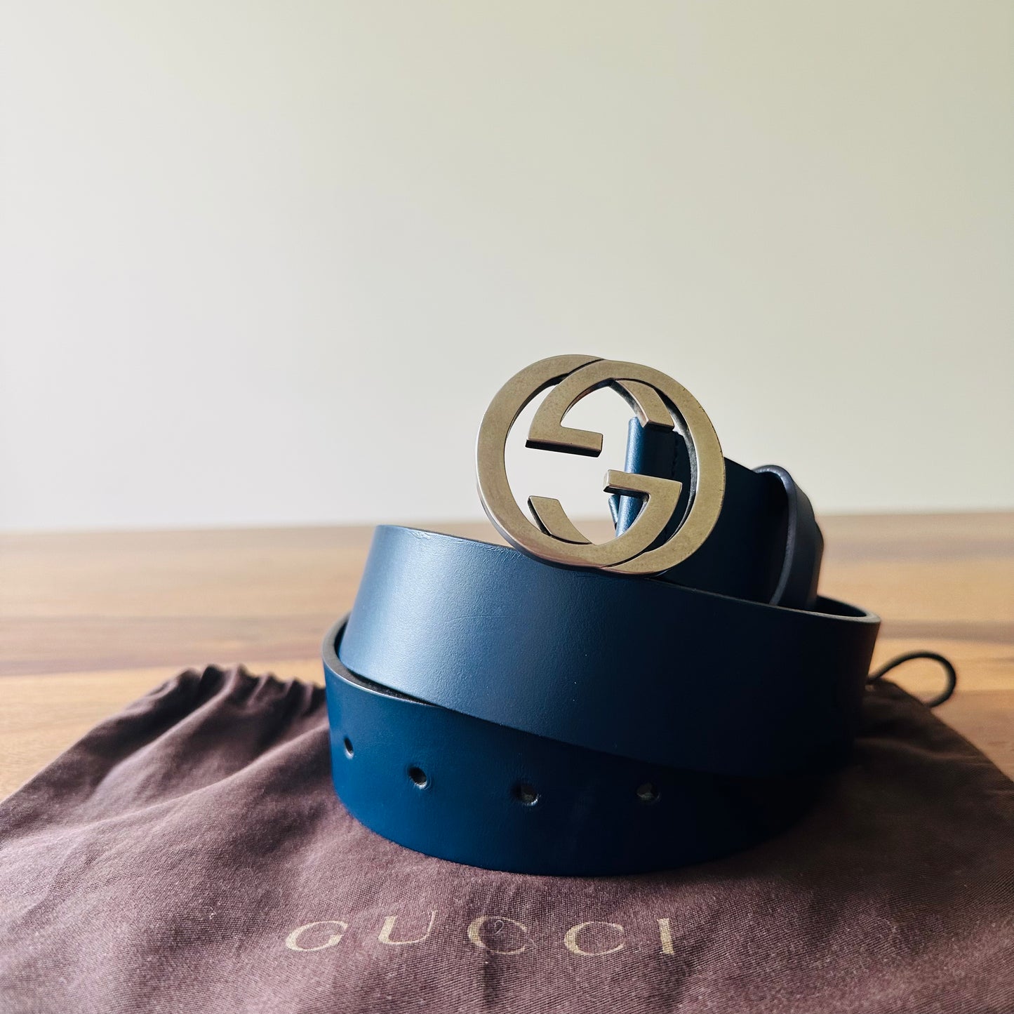 Gucci Leather Belt - Size 32 Inches