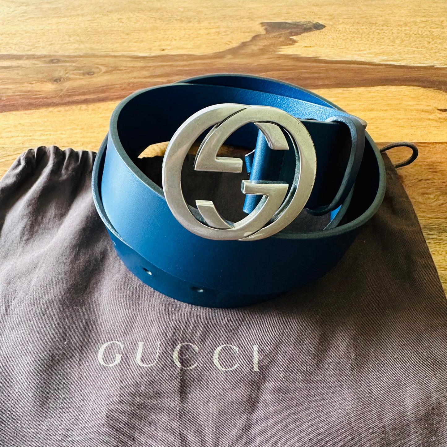 Gucci Leather Belt - Size 32 Inches