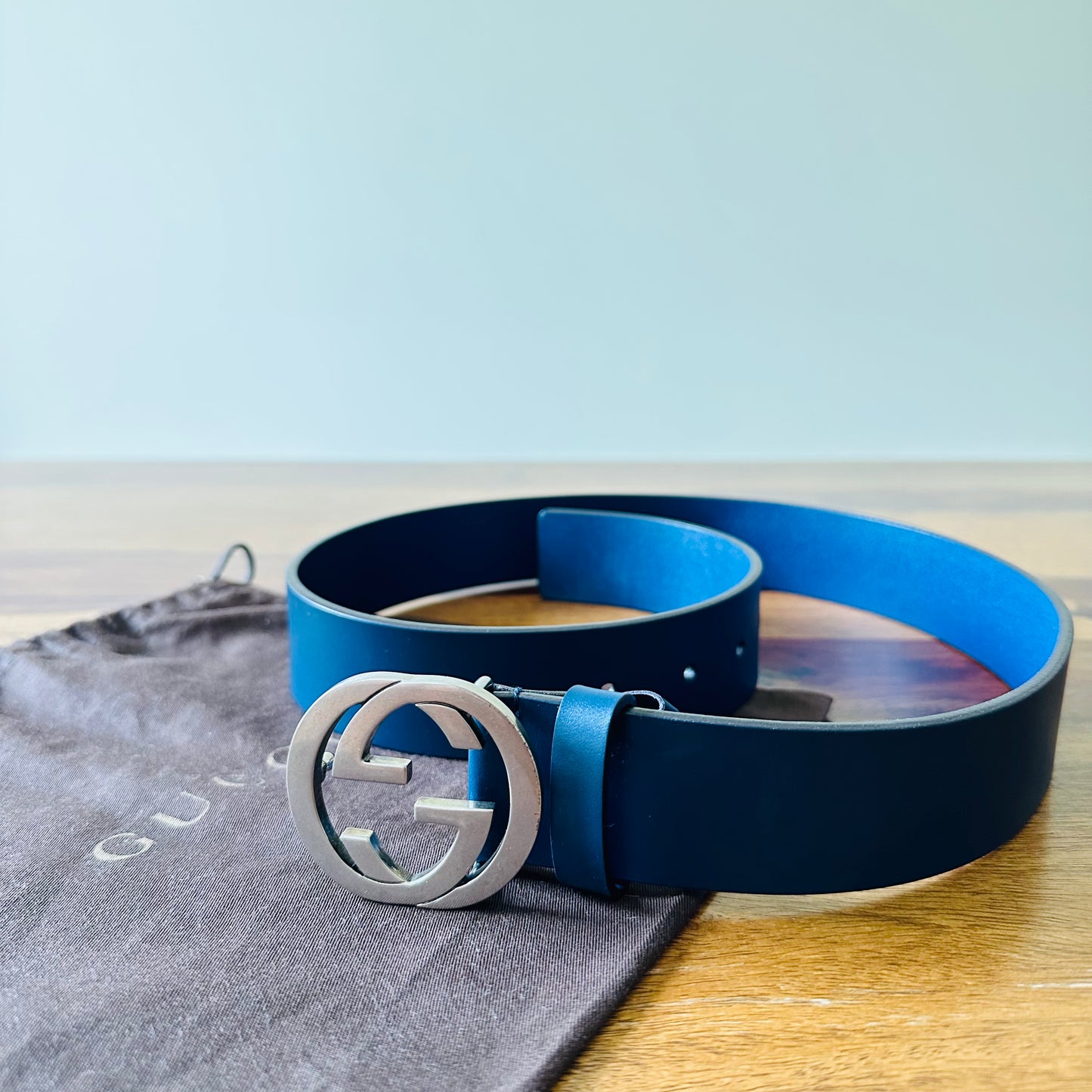 Gucci Leather Belt - Size 32 Inches