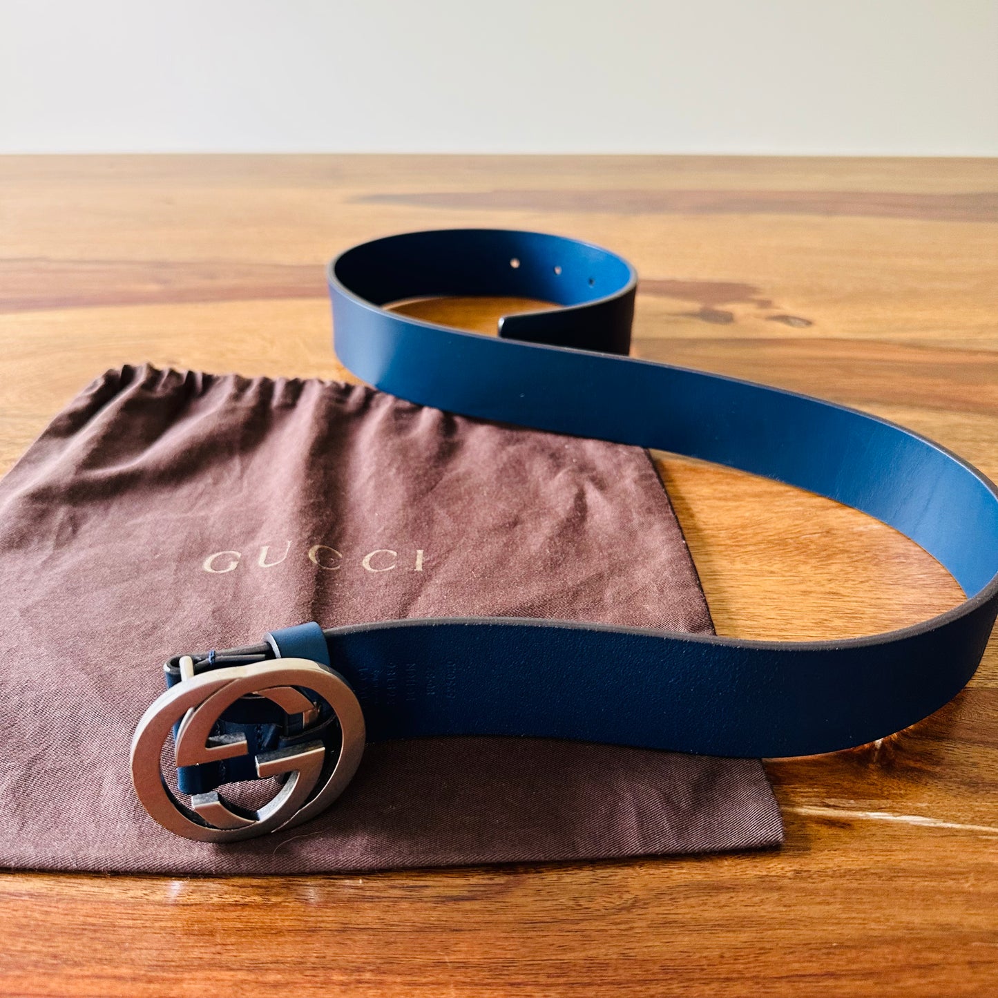 Gucci Leather Belt - Size 32 Inches