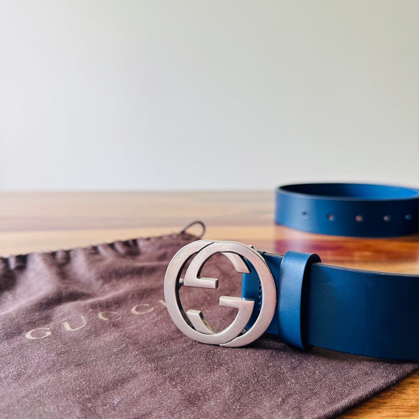 Gucci Leather Belt - Size 32 Inches