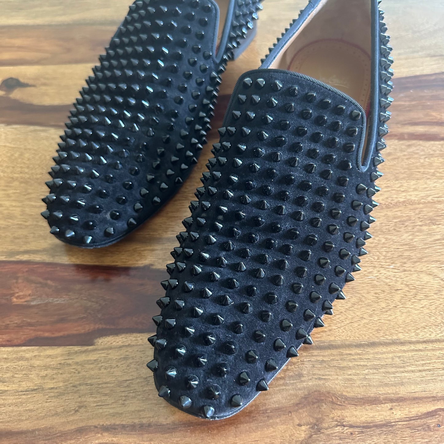 Christian Louboutin Spike Accent Slip-ons - Size 44