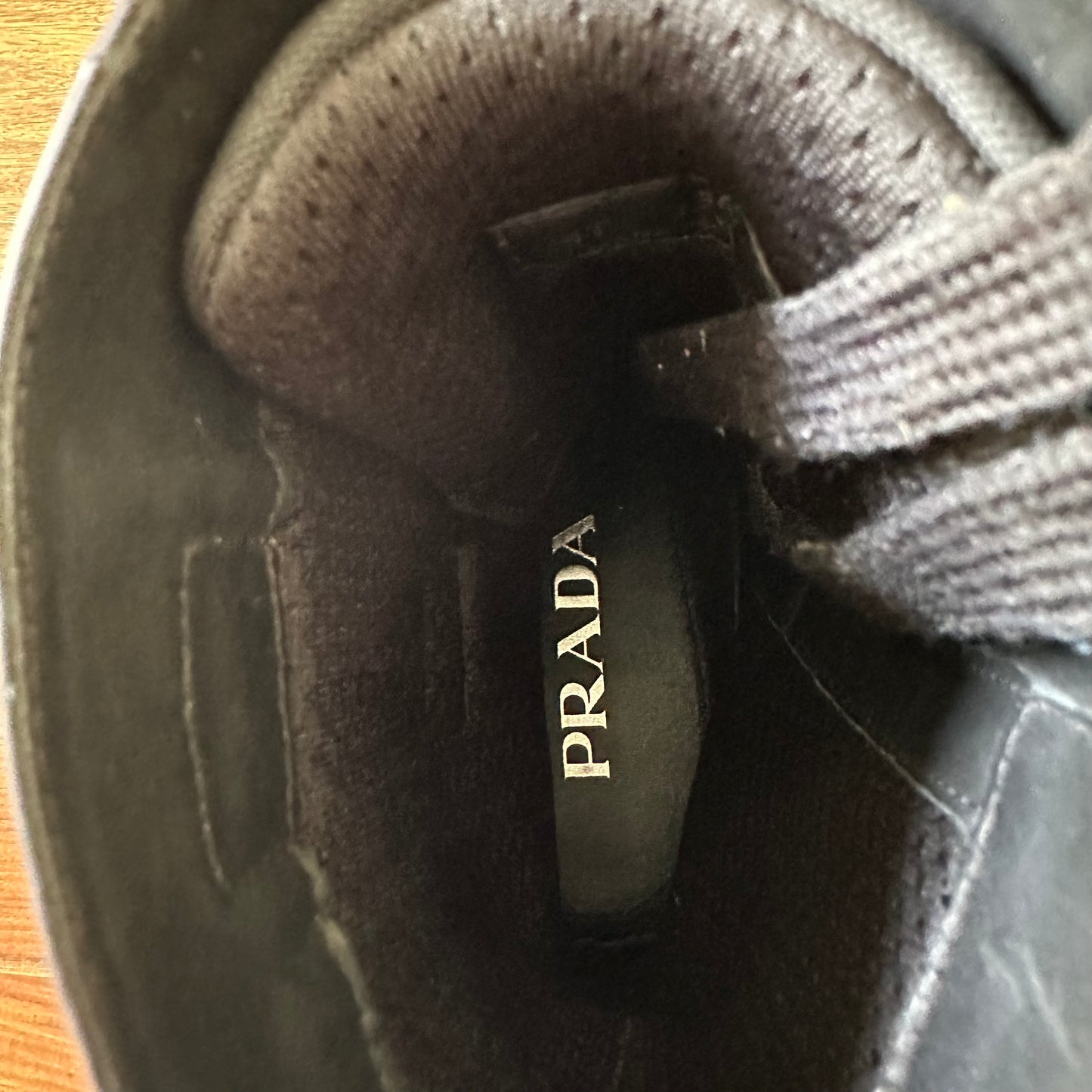 Prada Leather Combat Boots - Size 10