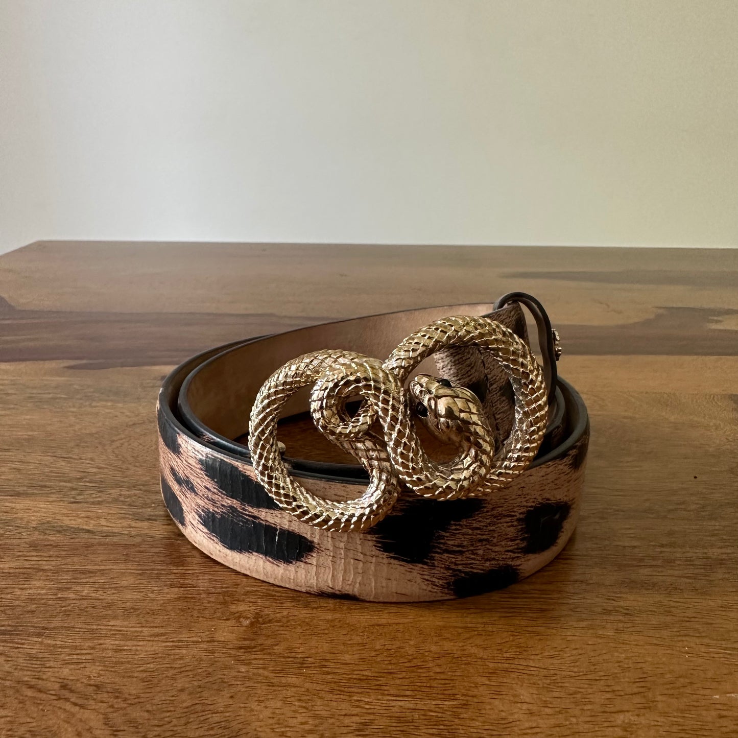Roberto Cavalli Snake Buckle Belt - Size 85cm