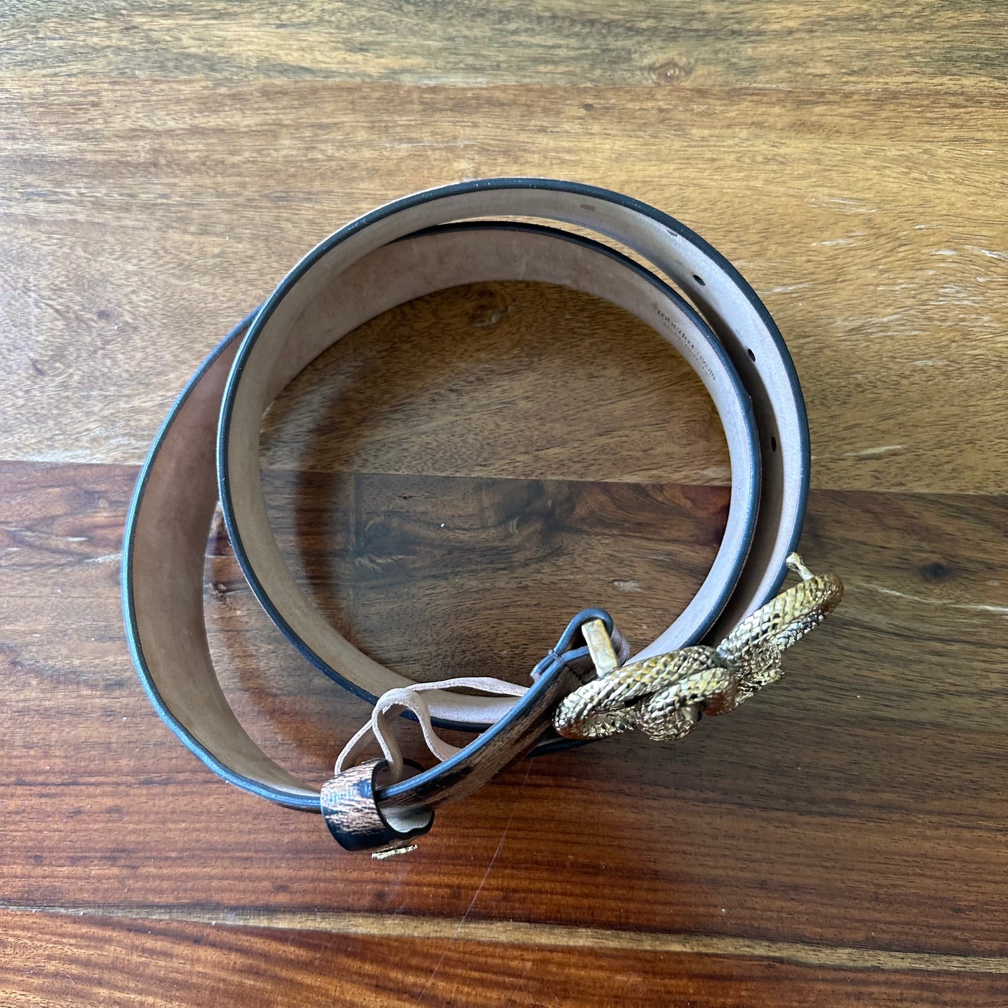Roberto Cavalli Snake Buckle Belt - Size 85cm