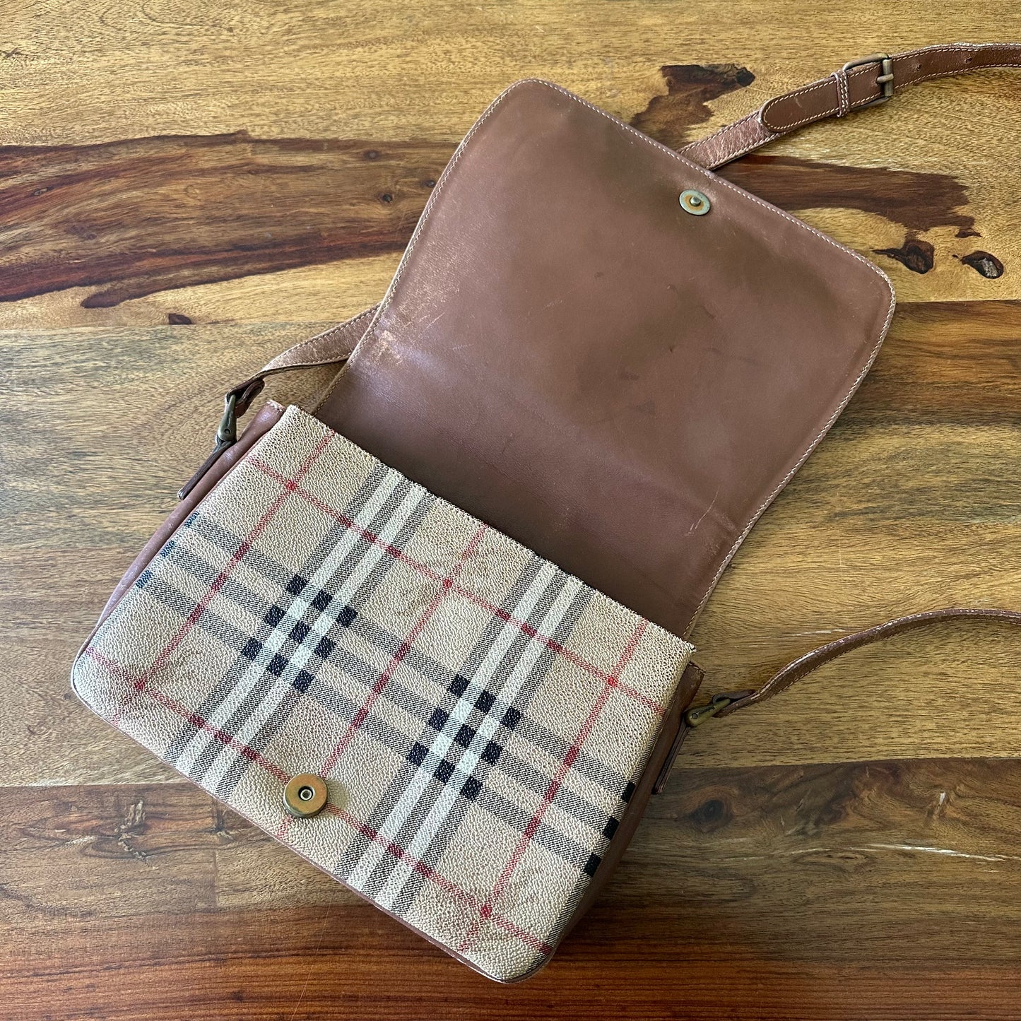 Burberry London Vintage Check Messenger Bag