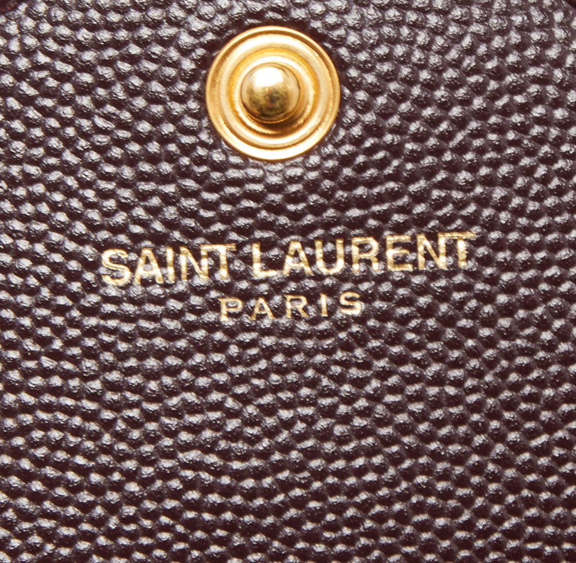Saint Laurent Burgundy Matelasse Leather Cassandra Wallet on Chain