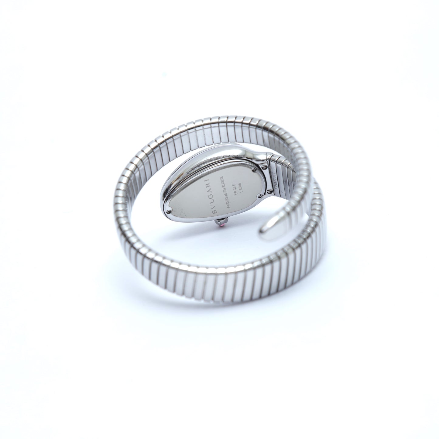 Bvlgari Tubogas Serpenti Watch in Stainless Steel with Diamonds