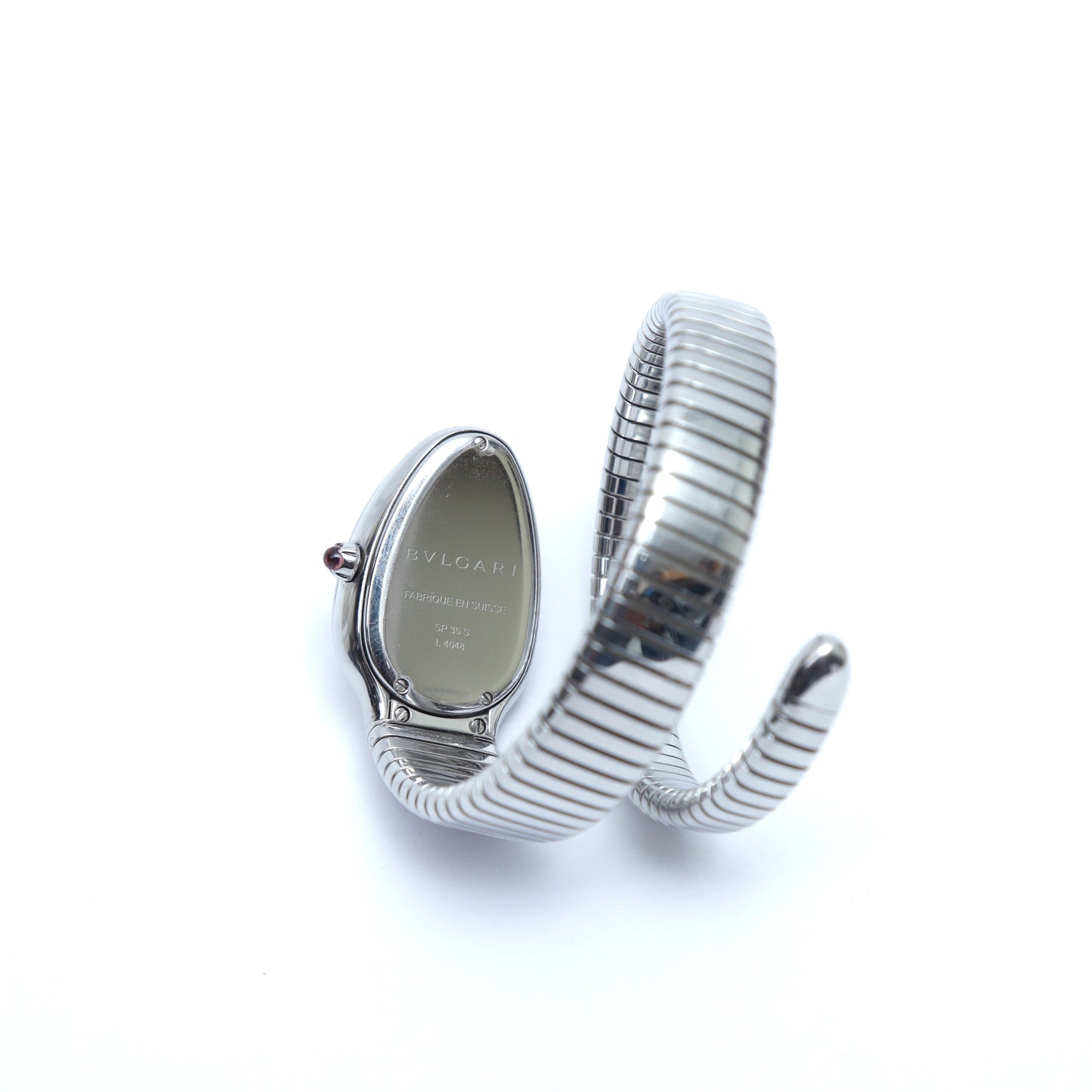 Bvlgari Tubogas Serpenti Watch in Stainless Steel with Diamonds