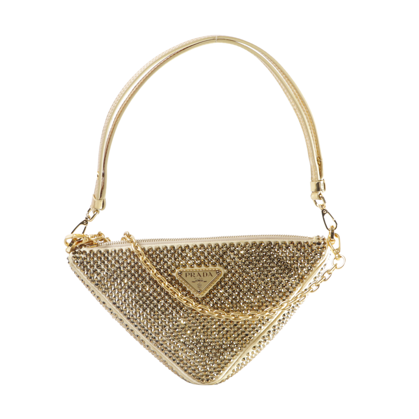 Prada Crystal Triangle Shoulder Bag