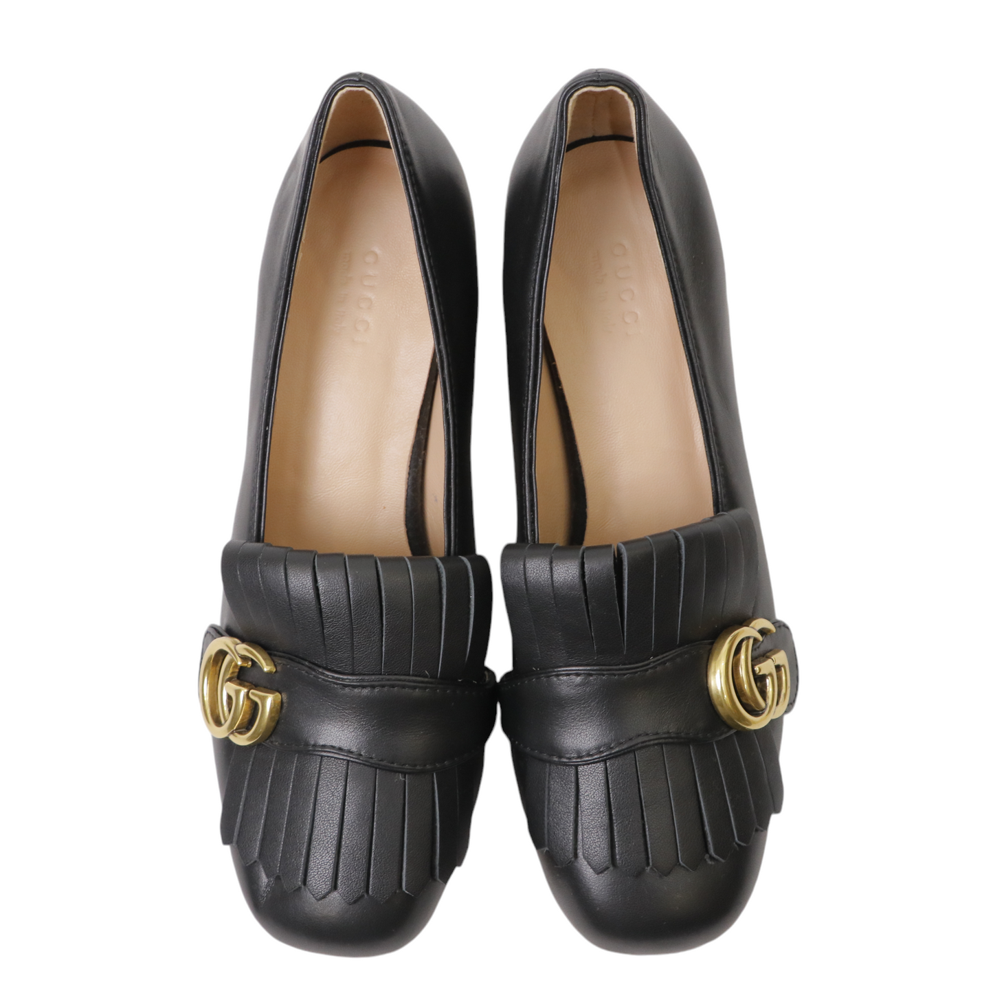 Gucci Double G Logo Leather Pumps - Size 39