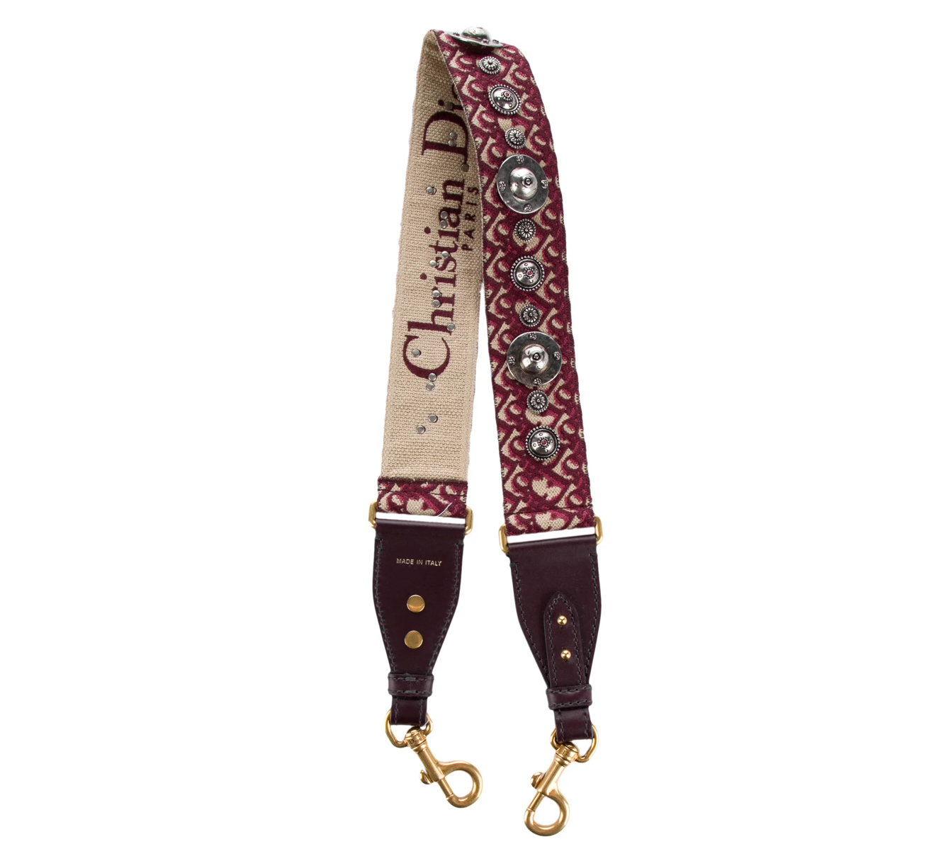 Christian Dior Oblique Studded Shoulder Strap