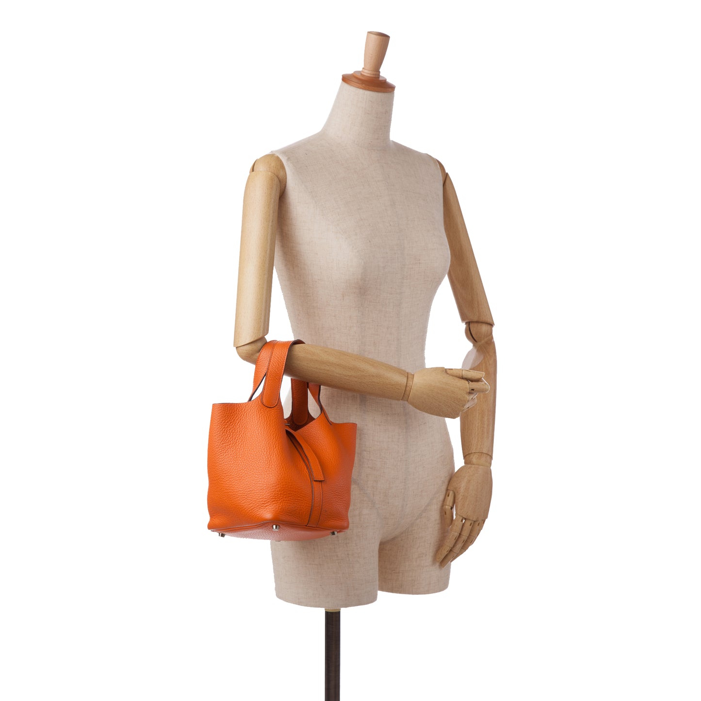 Hermès Picotin Lock in 18 Orange Clemence Leather