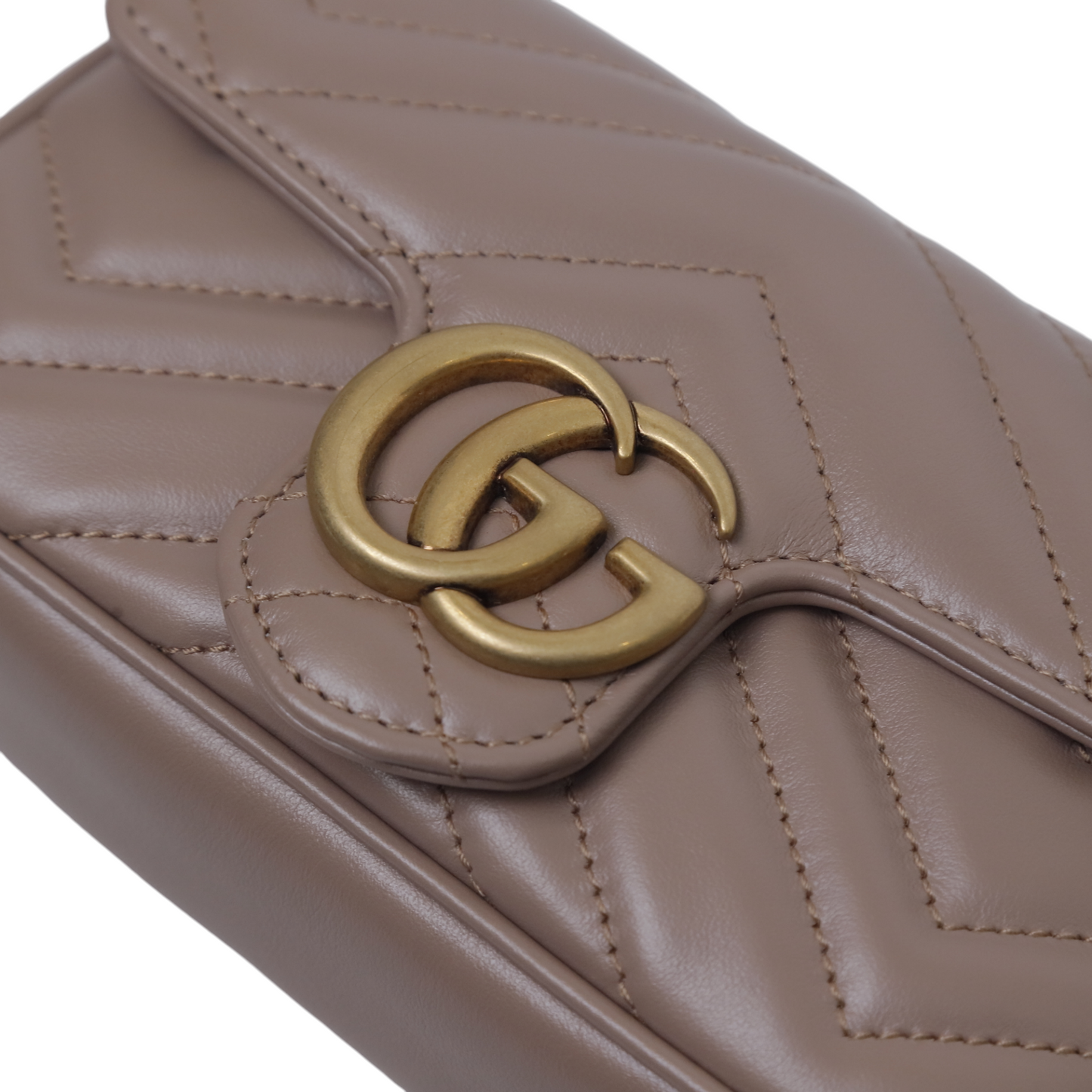 Gucci Beige Supermini Marmont Shoulder Bag