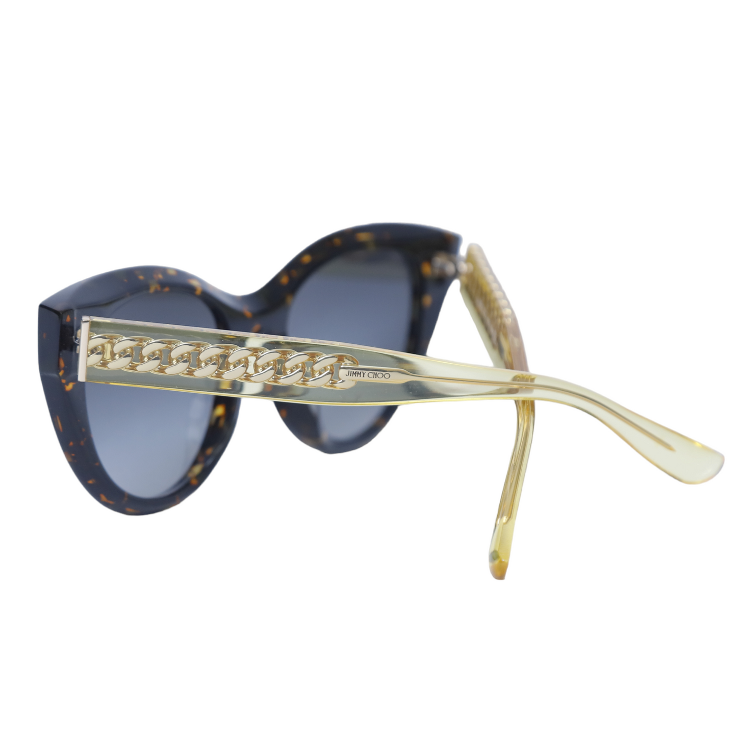 Jimmy Choo Brown Havana With Gold Chain Sunglasses
