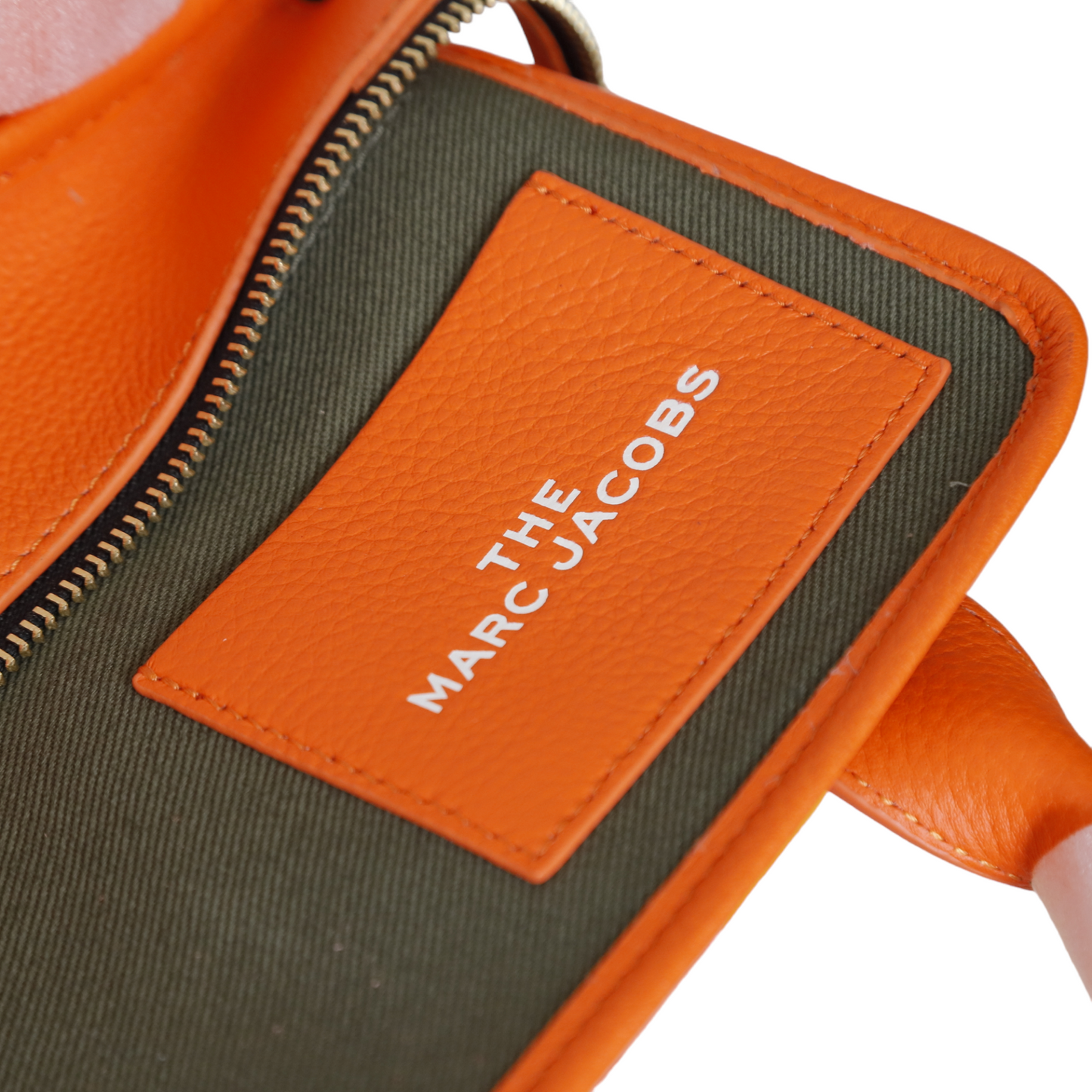 Marc Jacobs Orange Leather The Tote Bag