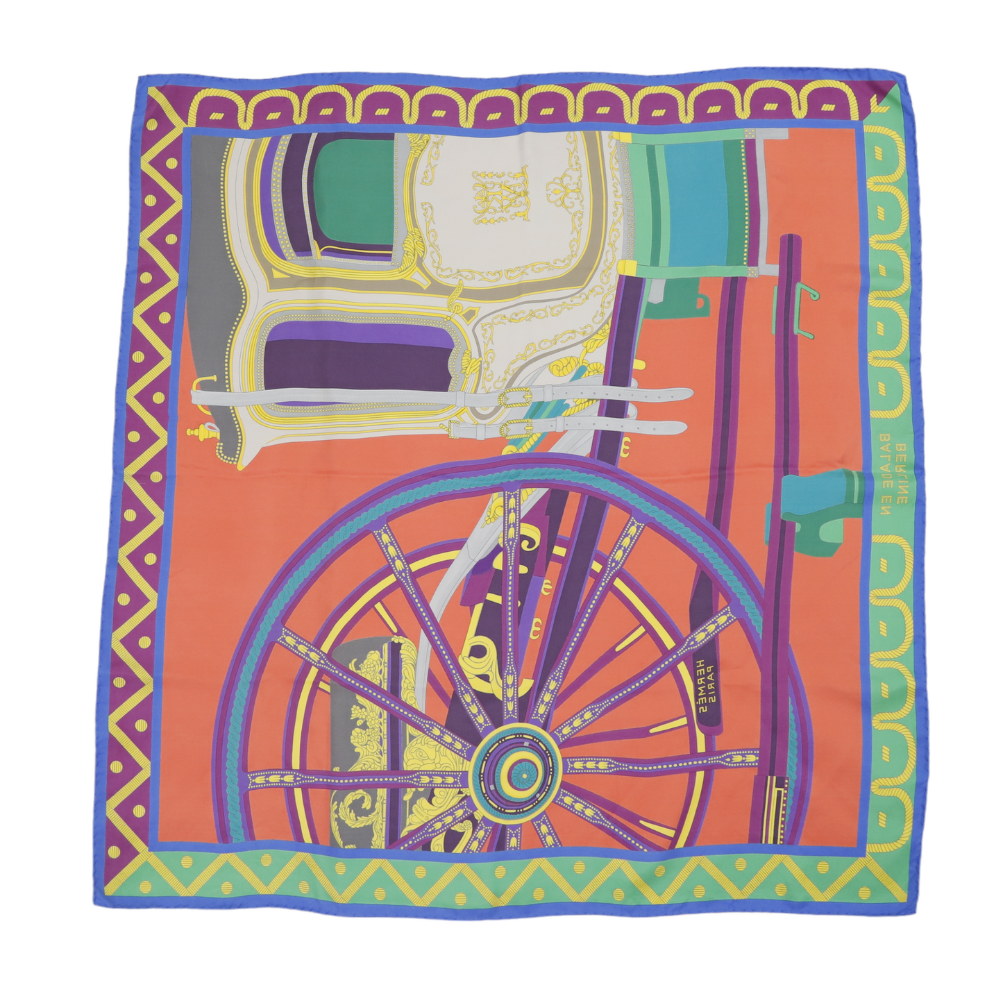 Hermès Balade en Berline Silk Scarf