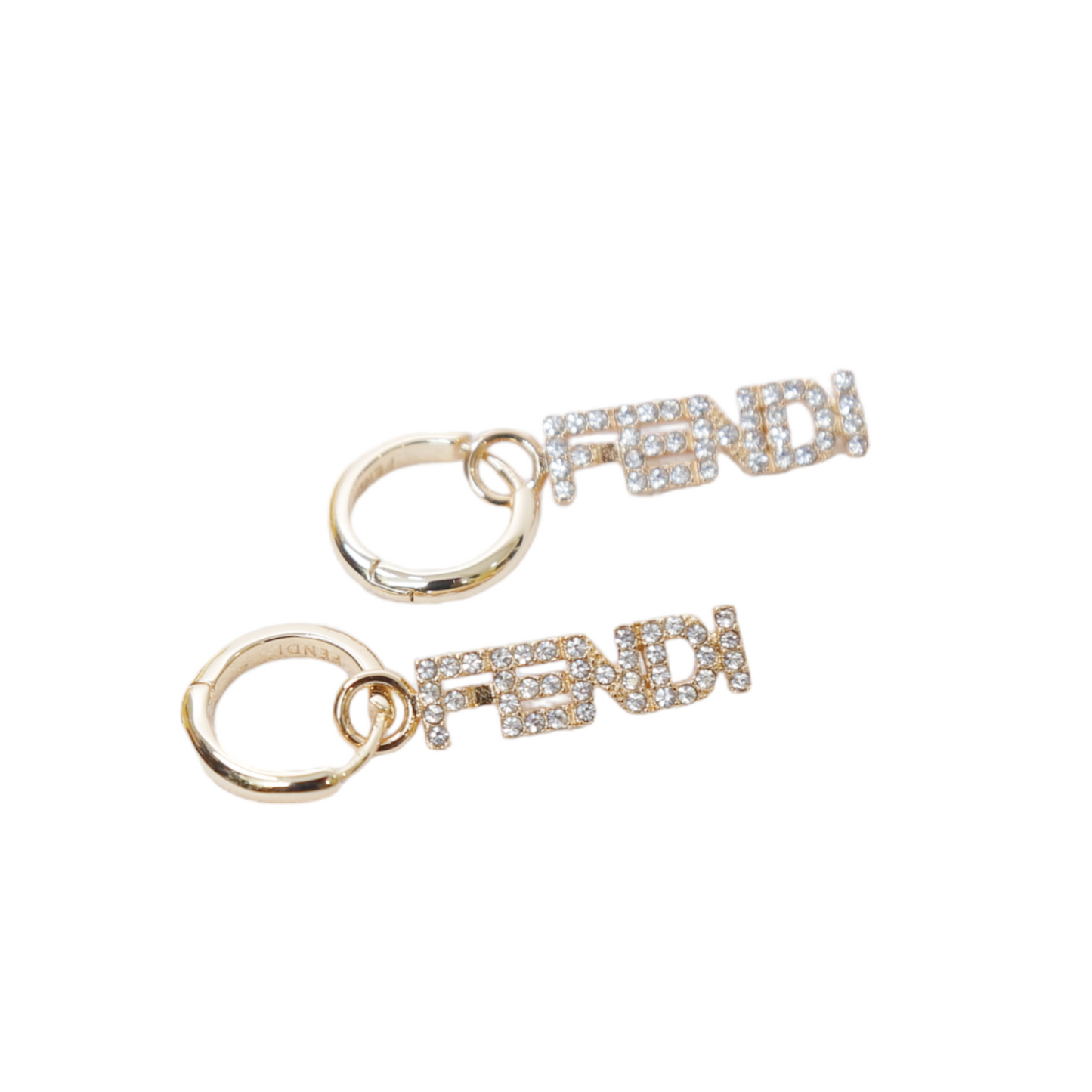 Fendi Logo Dropdown Earrings