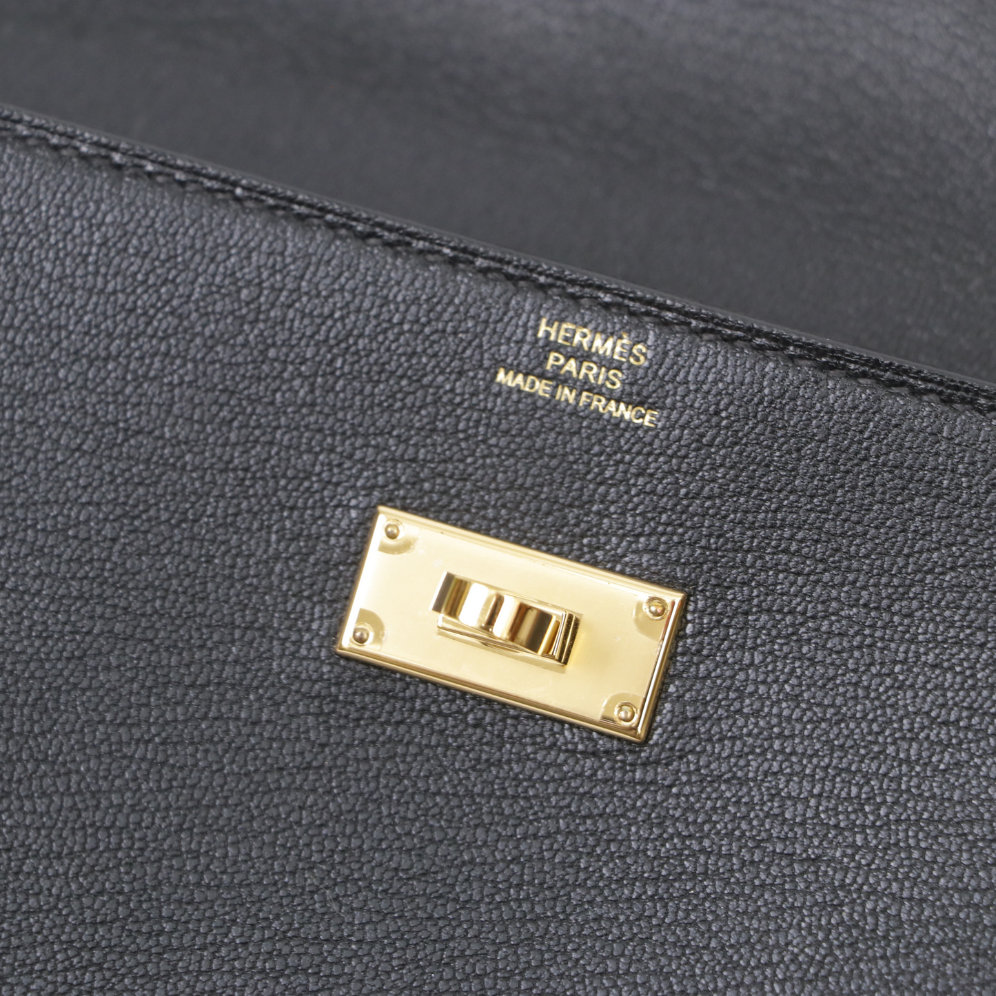 Hermes Kelly Pocket Longue Wallet in Black Chevre Chamkila Leather