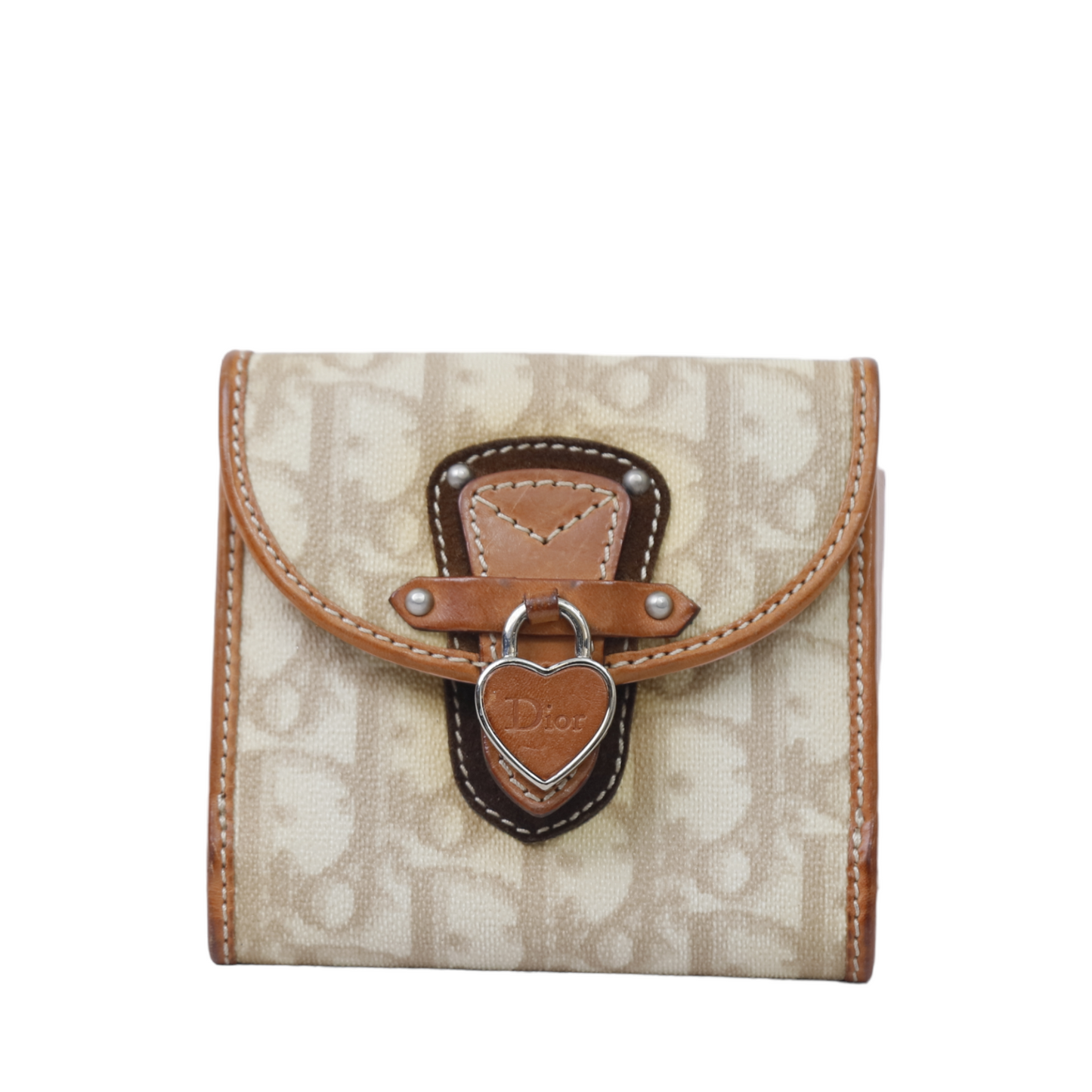 Christian Dior Vintage Canvas Compact Wallet