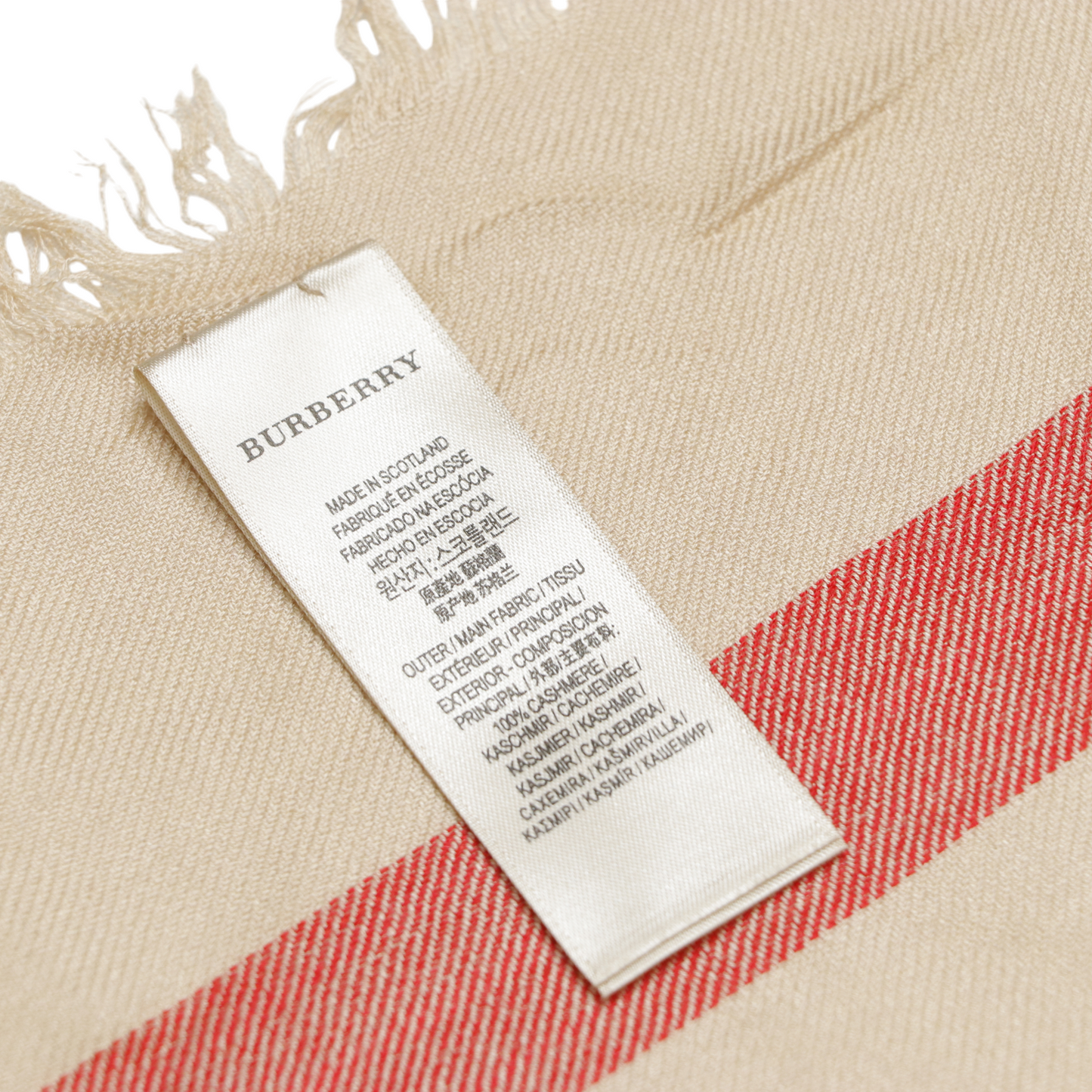 Burberry Plaid Print Shawl