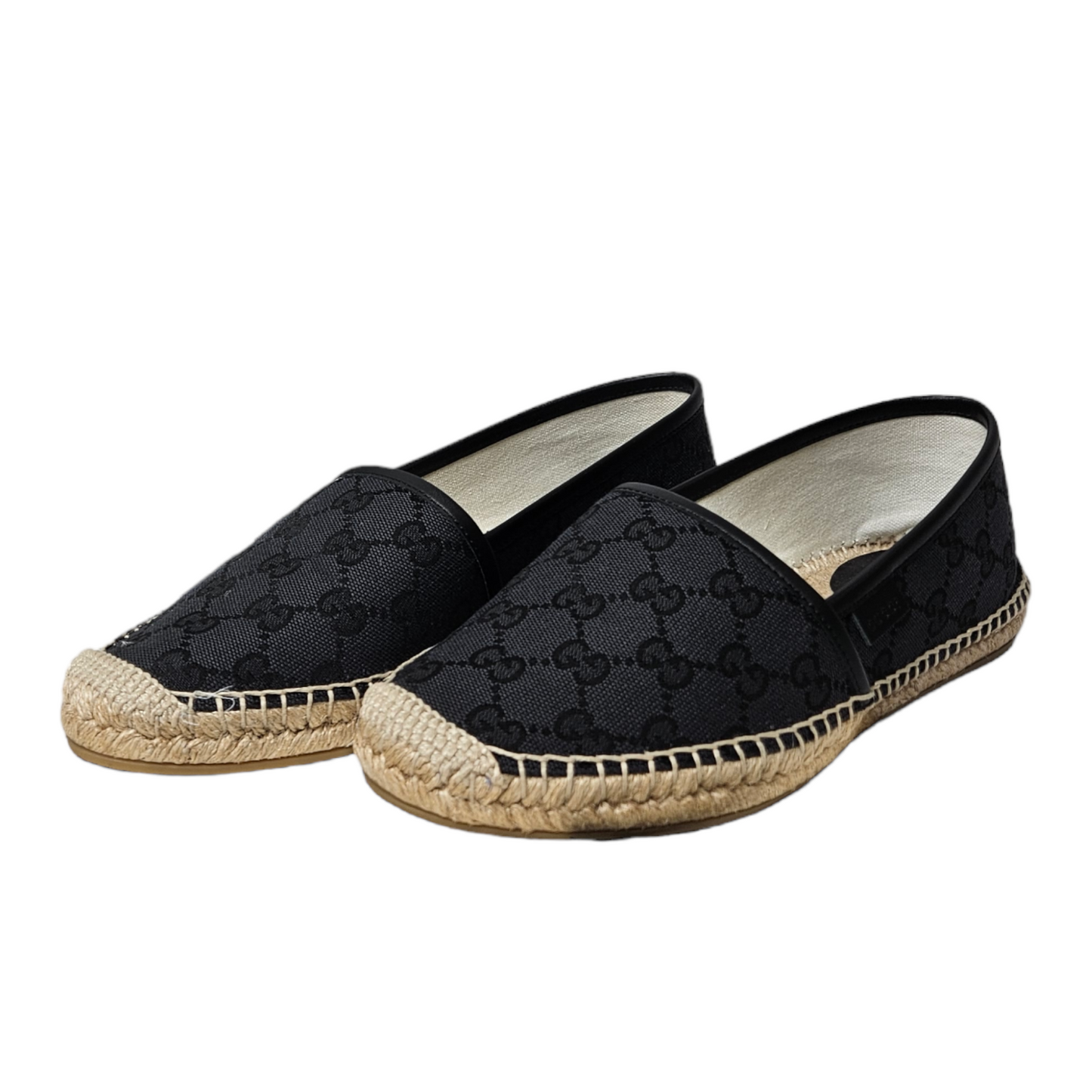 Gucci Black GG Guccissima Espadrille - Size 37