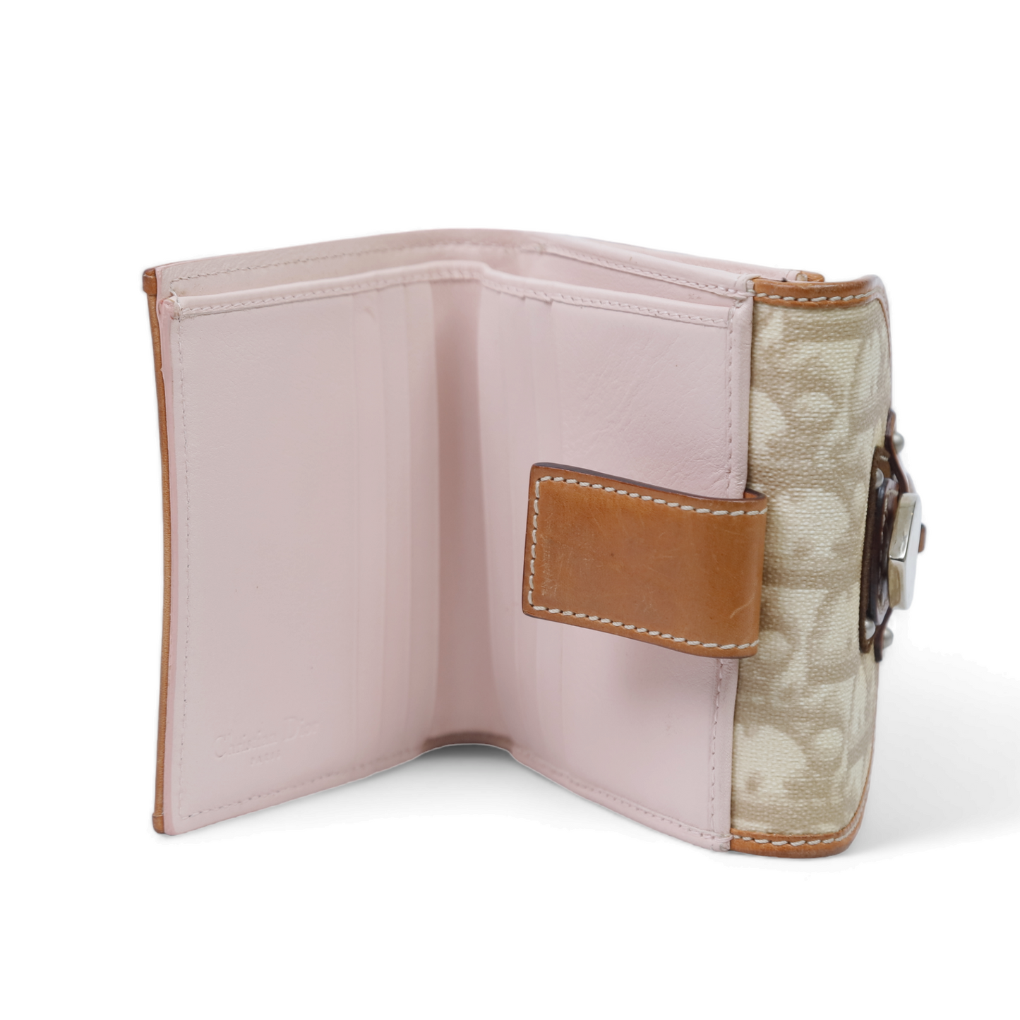 Christian Dior Vintage Canvas Compact Wallet