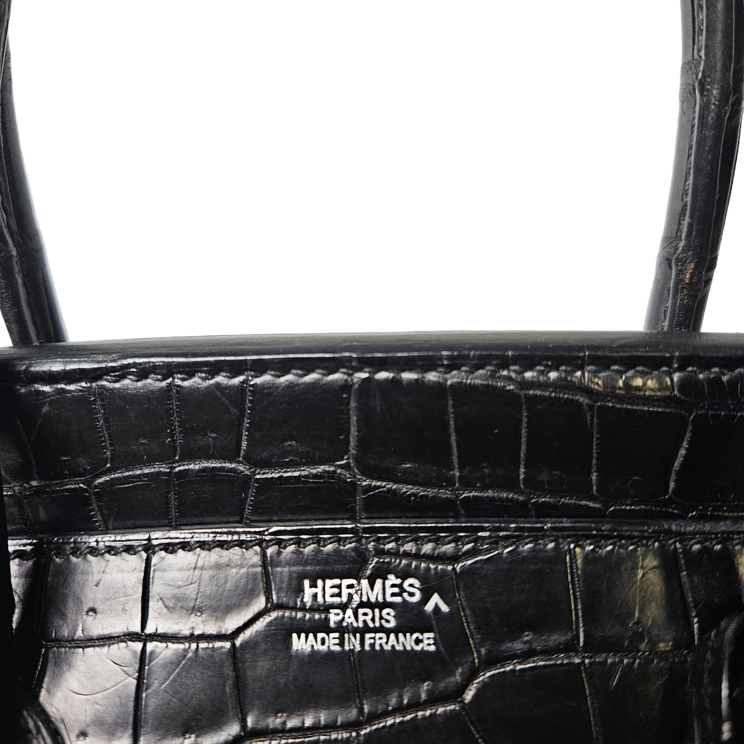 Hermès Birkin 35cm in Shiny Black Porosus Crocodile Leather with Palladium Hardware
