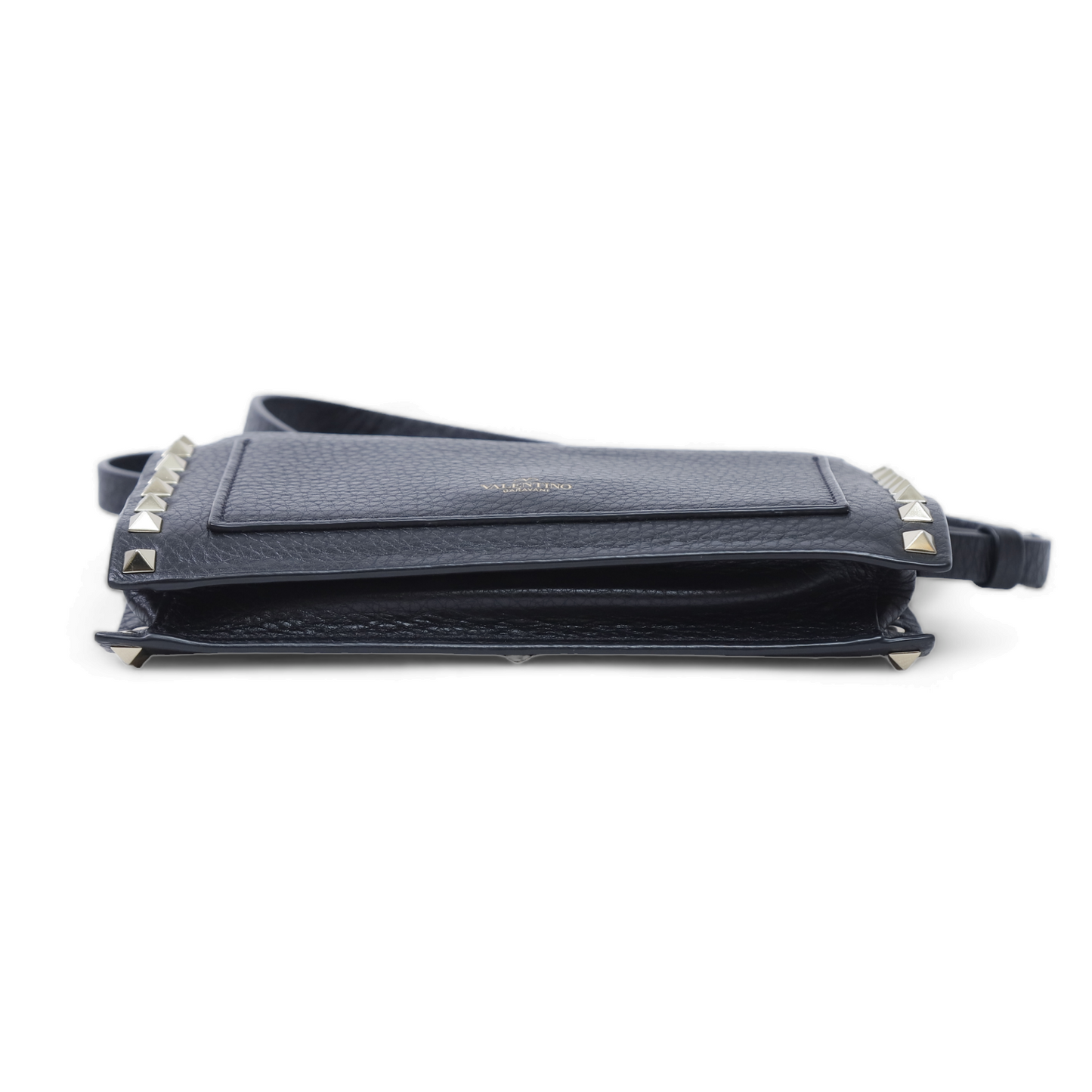 Valentino Rockstud Crossbody Bag in Black Leather