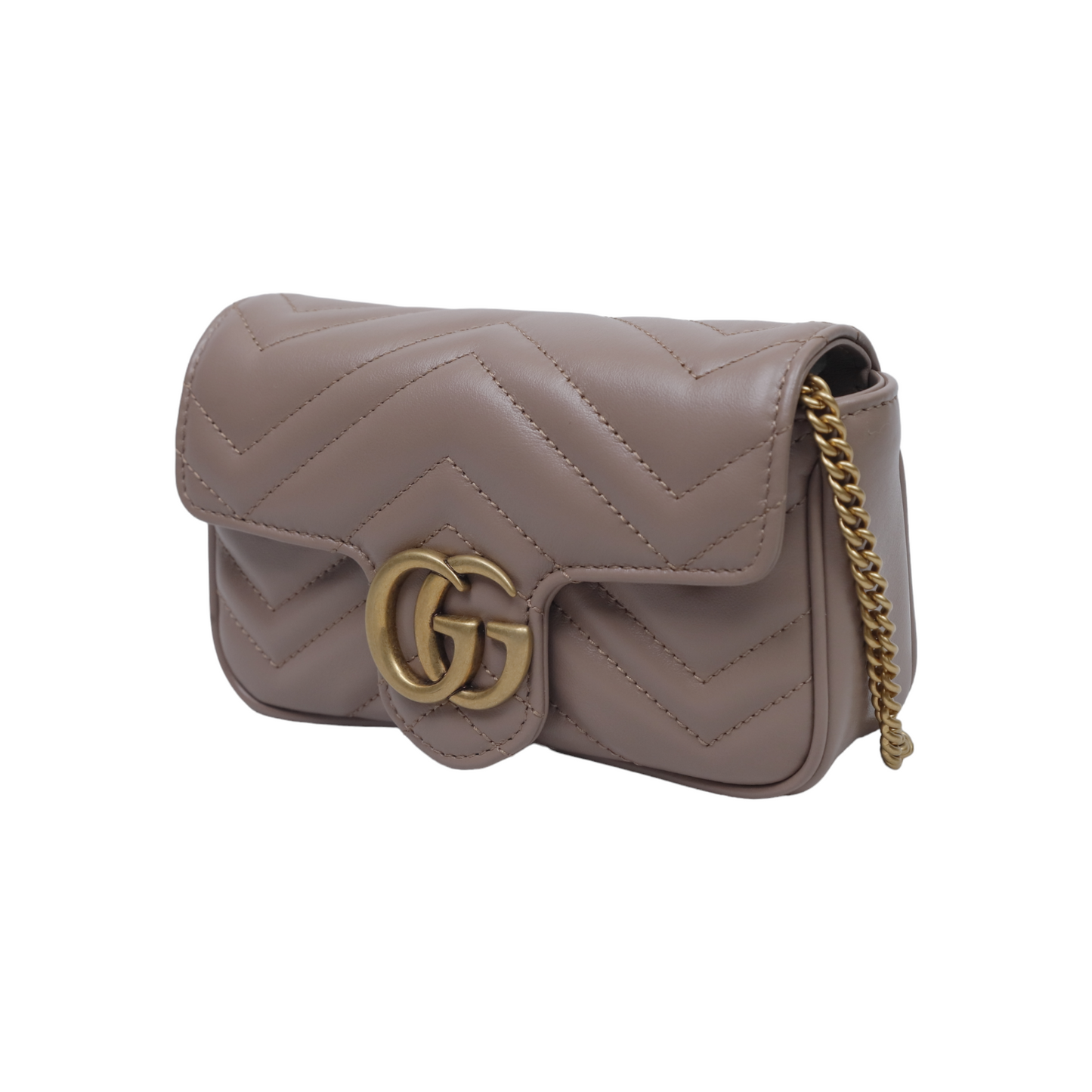 Gucci Beige Supermini Marmont Shoulder Bag