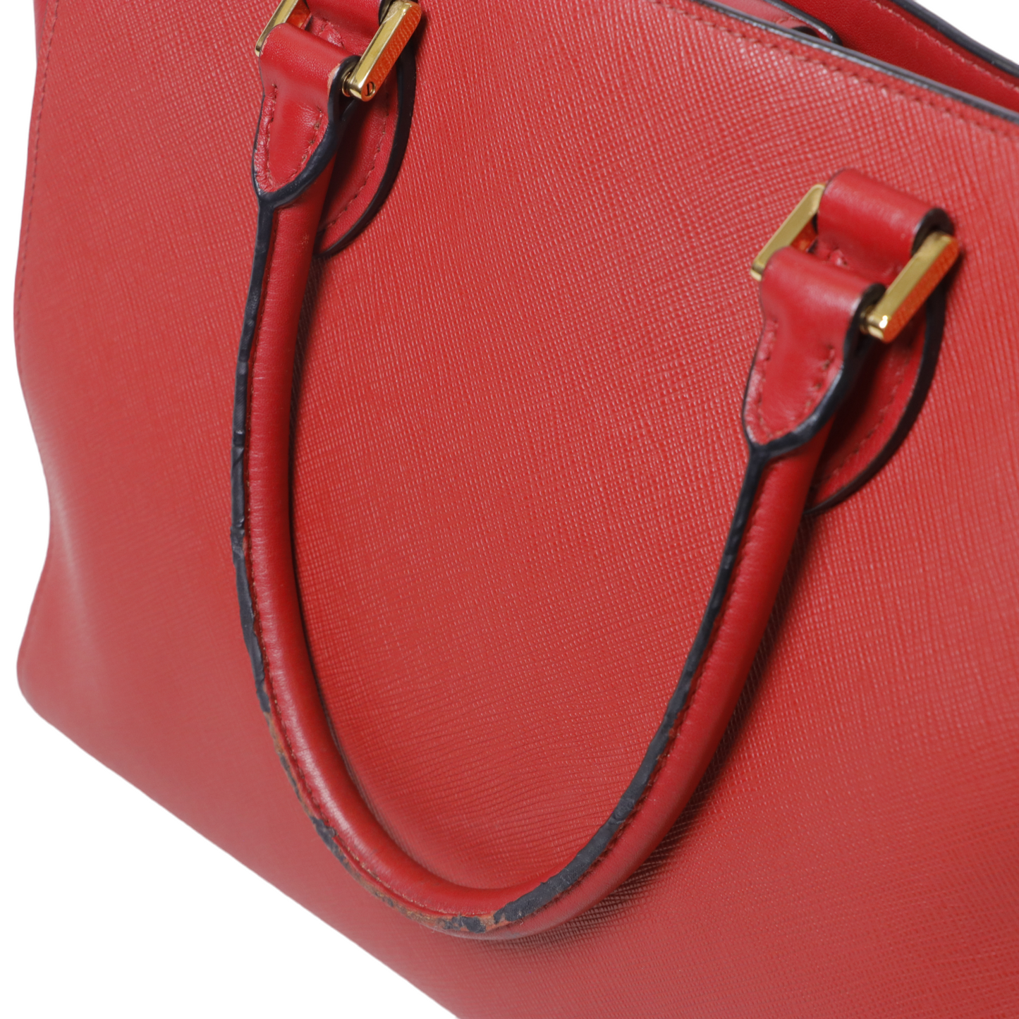 Prada Soft Calf-Trimmed Saffiano Tote
