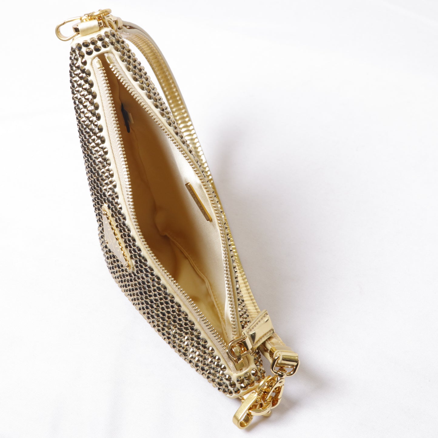 Prada Crystal Triangle Shoulder Bag