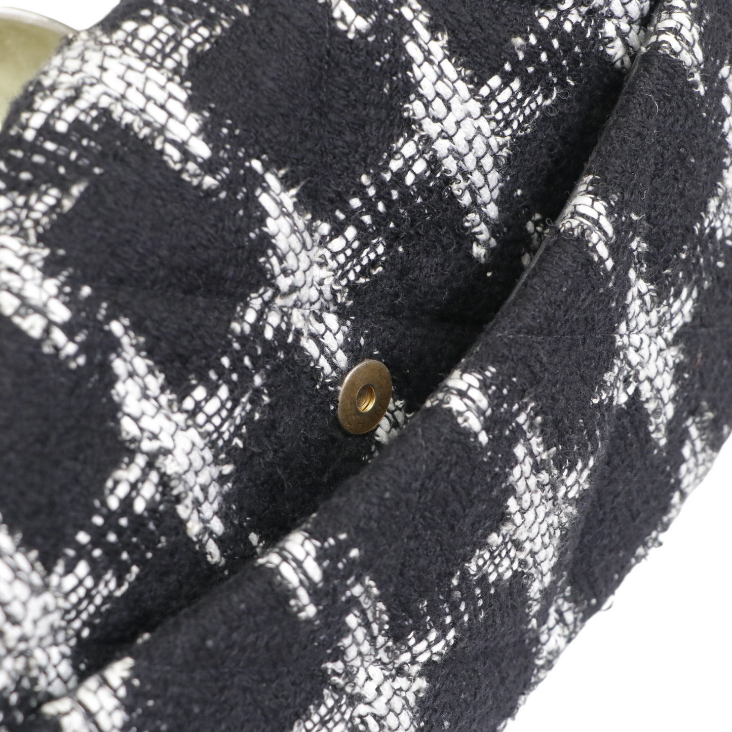 Chanel 19 Large Quilted Houndstooth Tweed and Leather Flap Bag