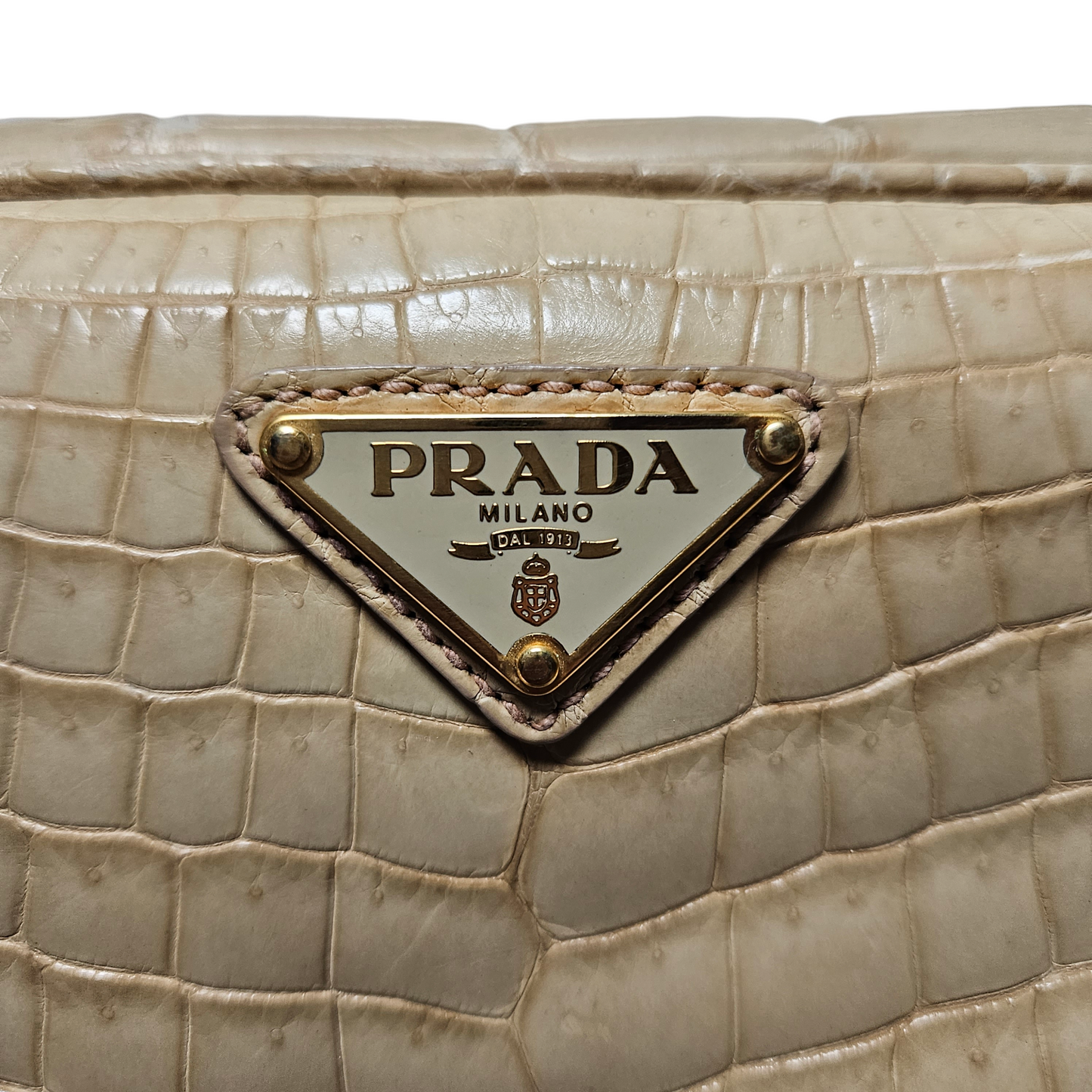 Prada Coccodrillo Bauletto Bag