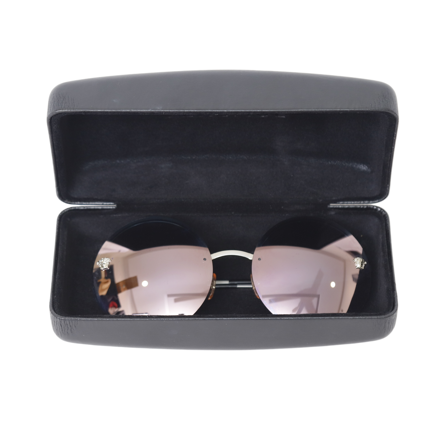 Versace Medusa Insignia Round Reflector Sunglasses