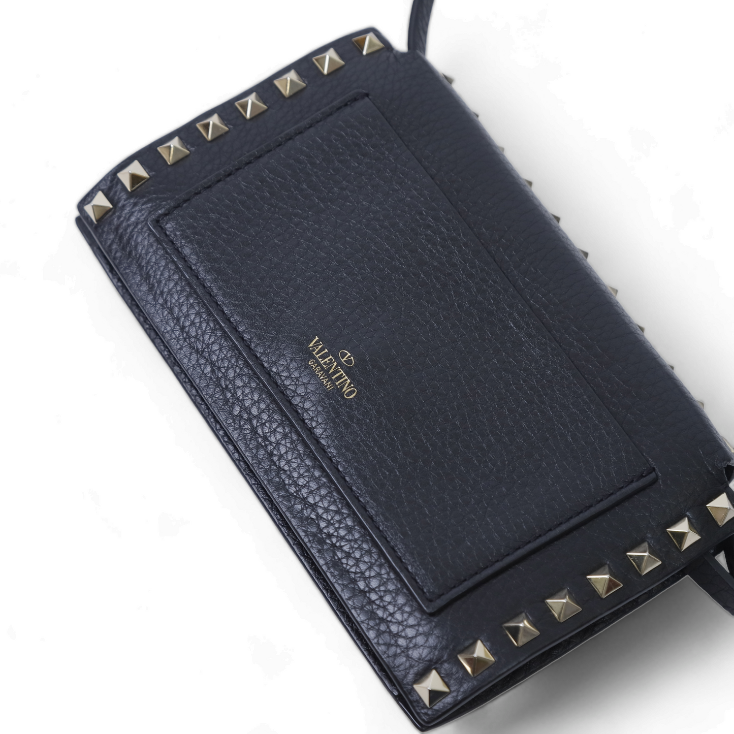 Valentino Rockstud Crossbody Bag in Black Leather