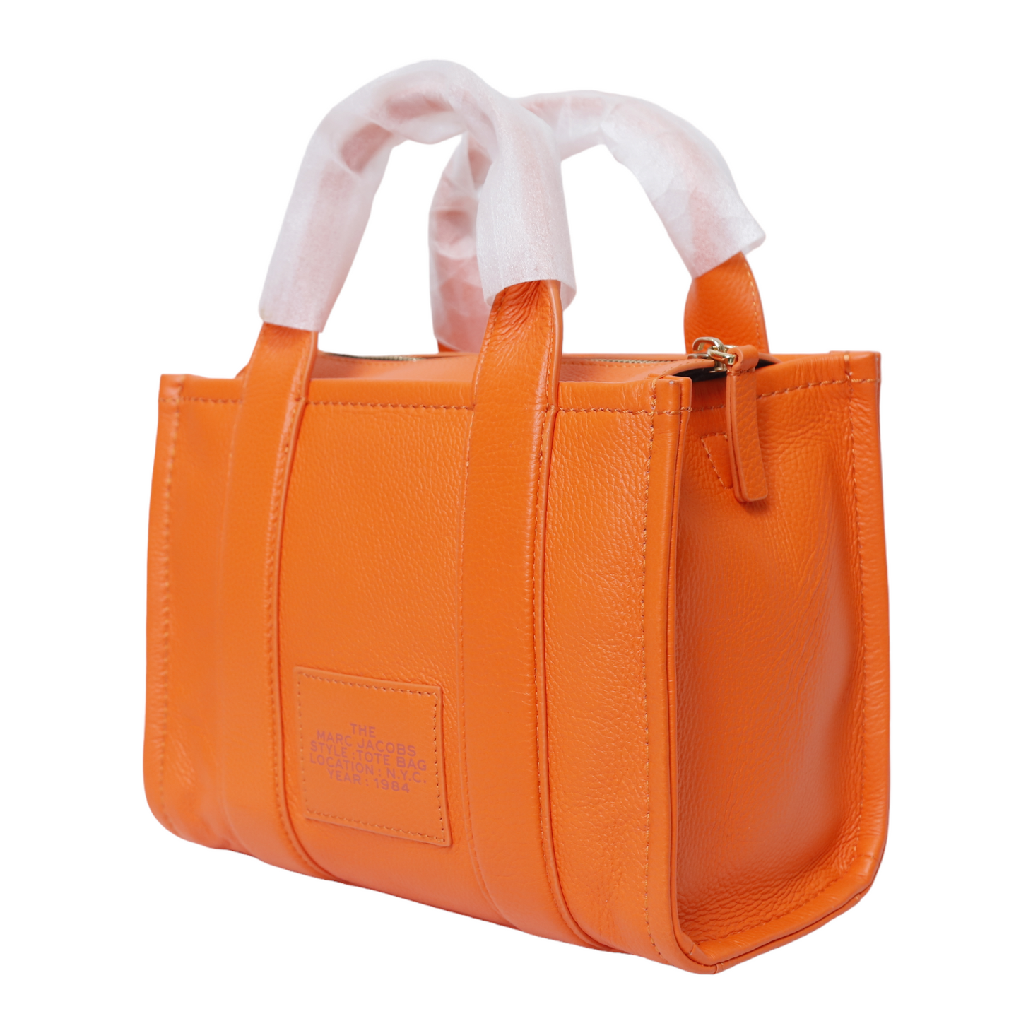 Marc Jacobs Orange Leather The Tote Bag